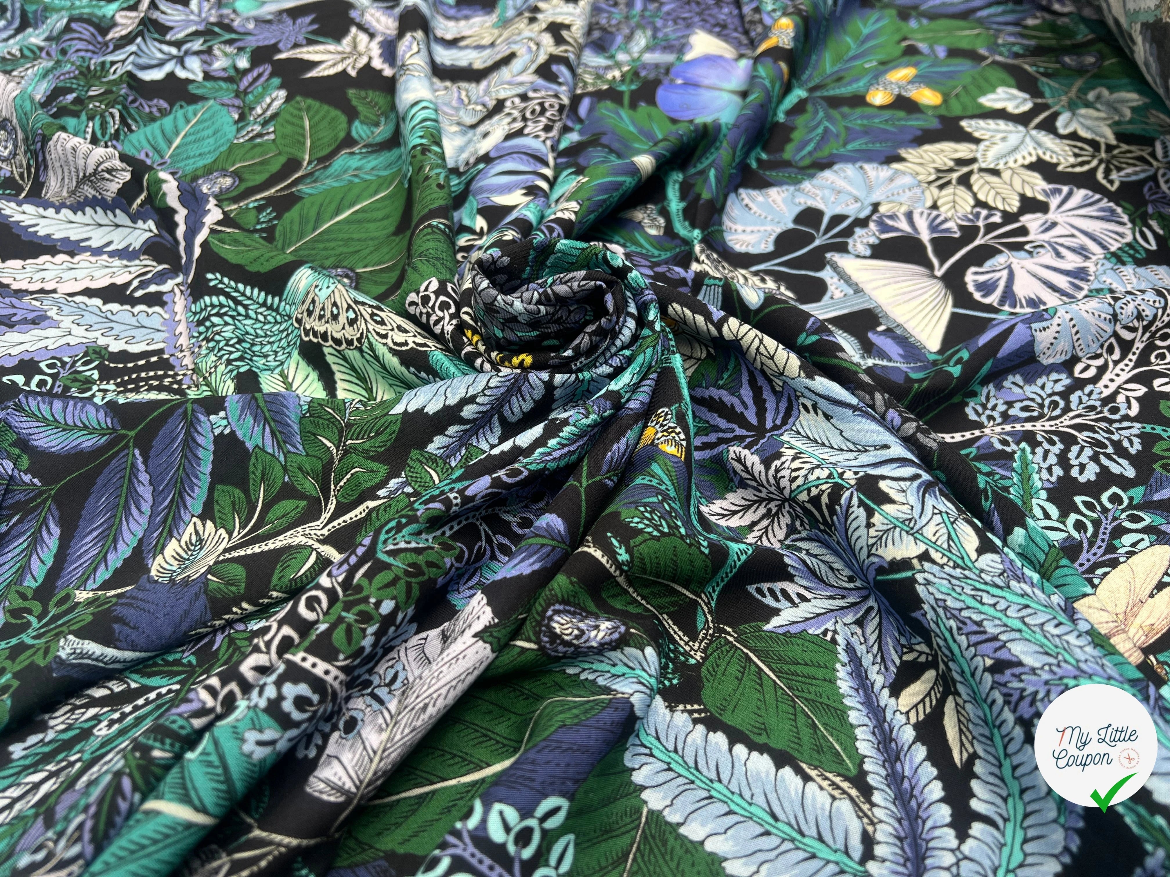 VISCOSE TOUTE DOUCE STRETCH IMPRIMÉE EXOTIQUE FLEURI ANIMALIER - My Little Coupon