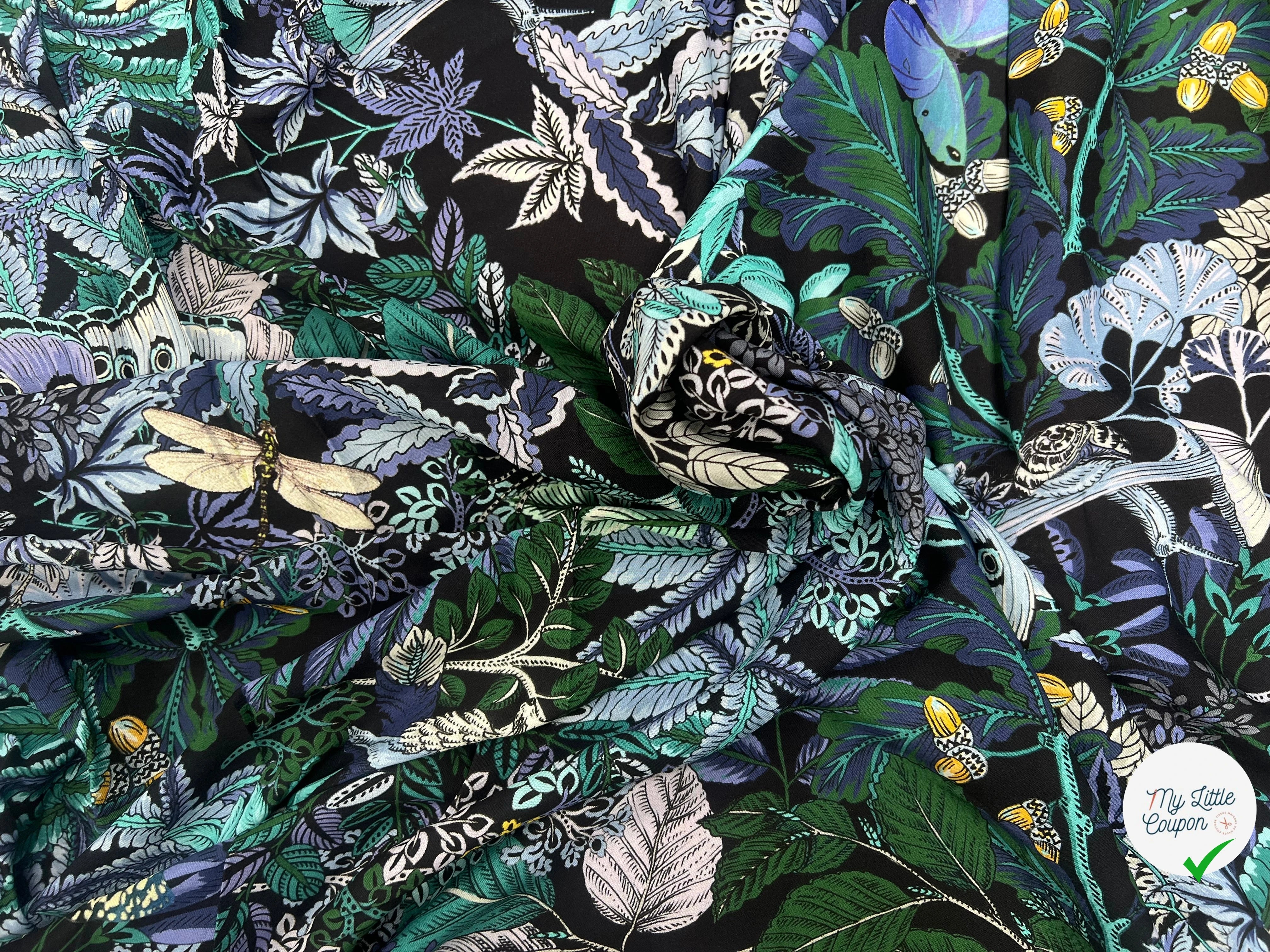 VISCOSE TOUTE DOUCE STRETCH IMPRIMÉE EXOTIQUE FLEURI ANIMALIER - My Little Coupon