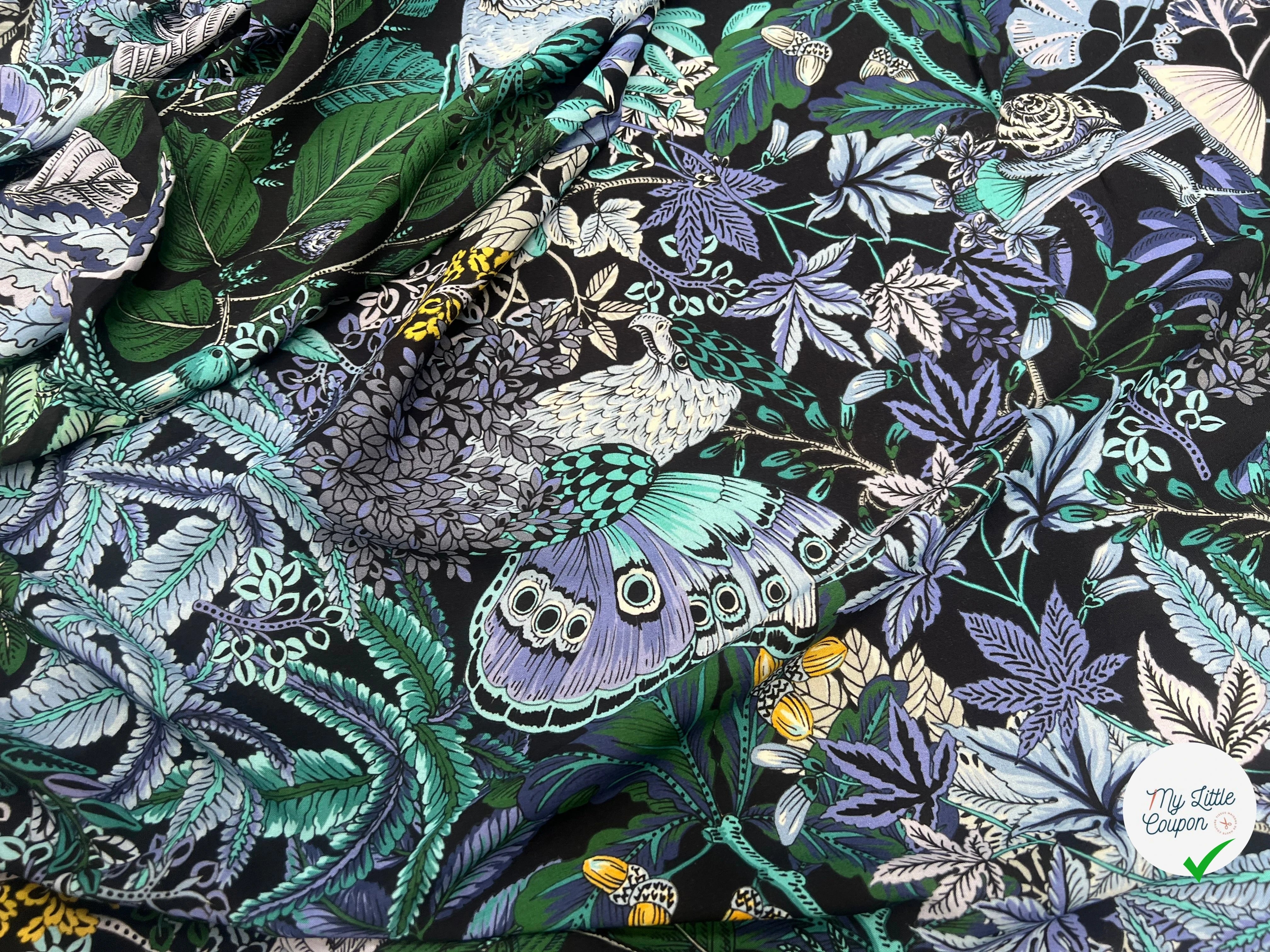 VISCOSE TOUTE DOUCE STRETCH IMPRIMÉE EXOTIQUE FLEURI ANIMALIER - My Little Coupon