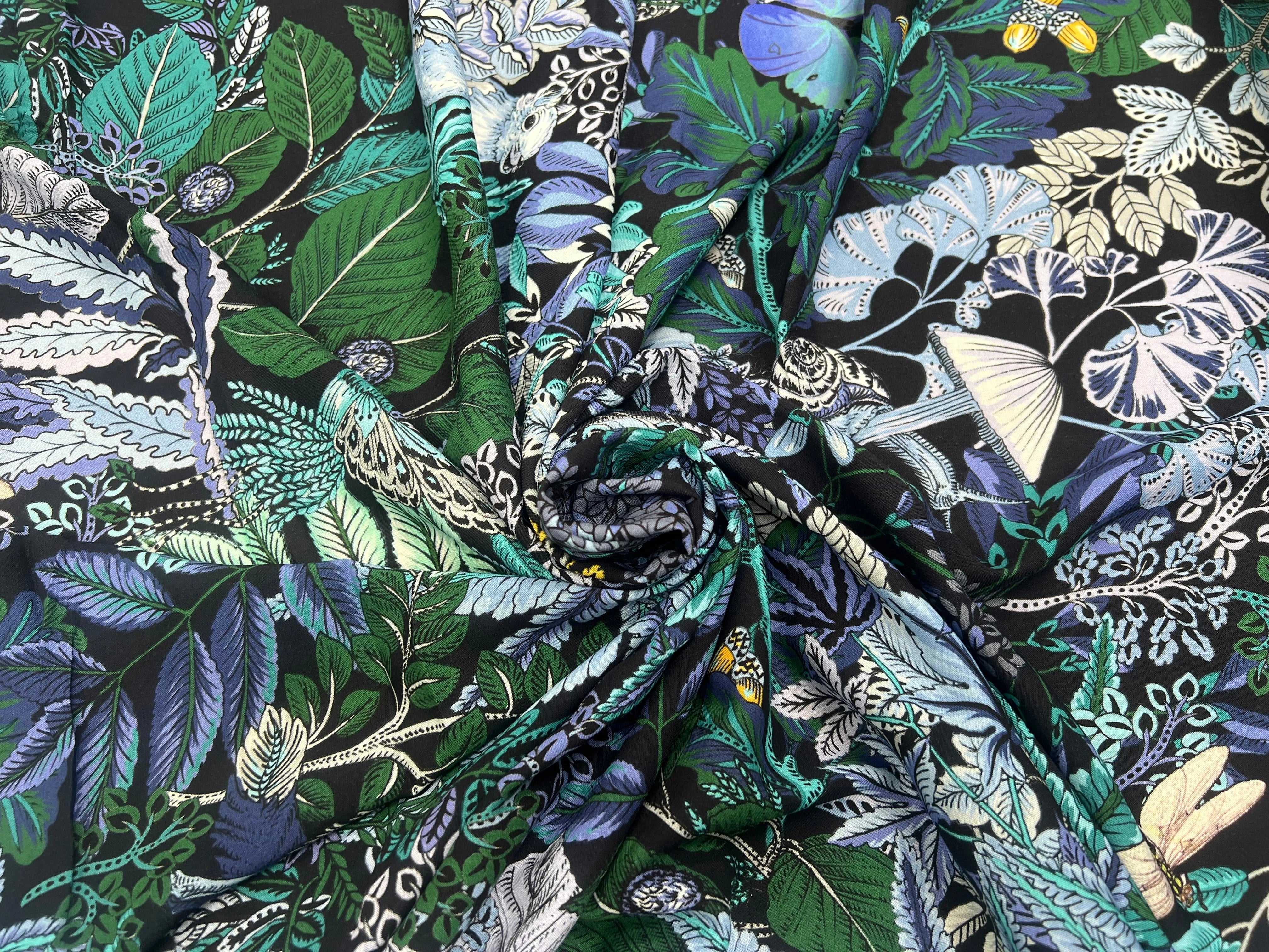 VISCOSE TOUTE DOUCE STRETCH IMPRIMÉE EXOTIQUE FLEURI ANIMALIER - My Little Coupon
