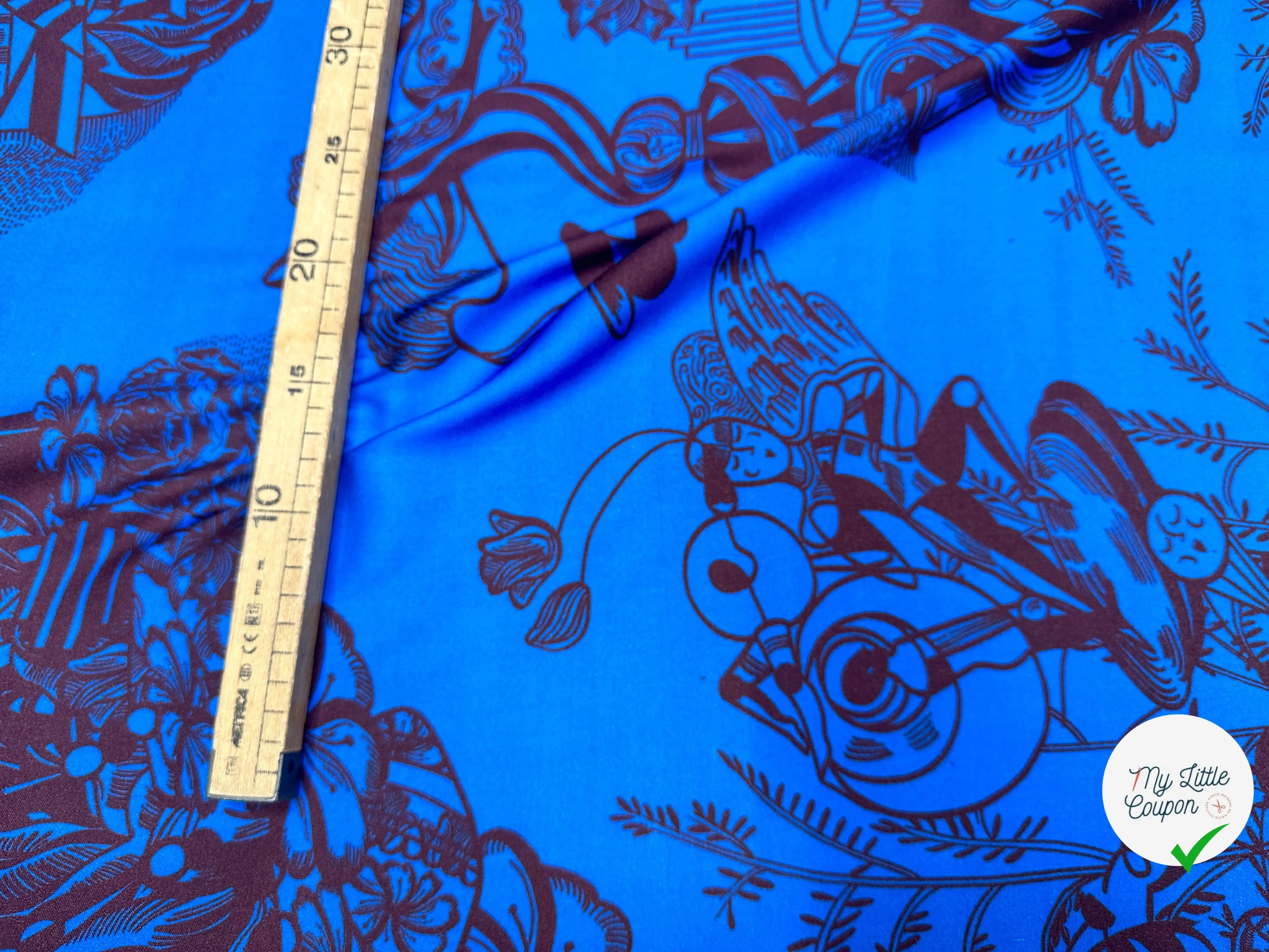 VISCOSE VELOUTÉ SUBLIME BLEU ARFICA LEGEREMENT SATINÉE - My Little Coupon