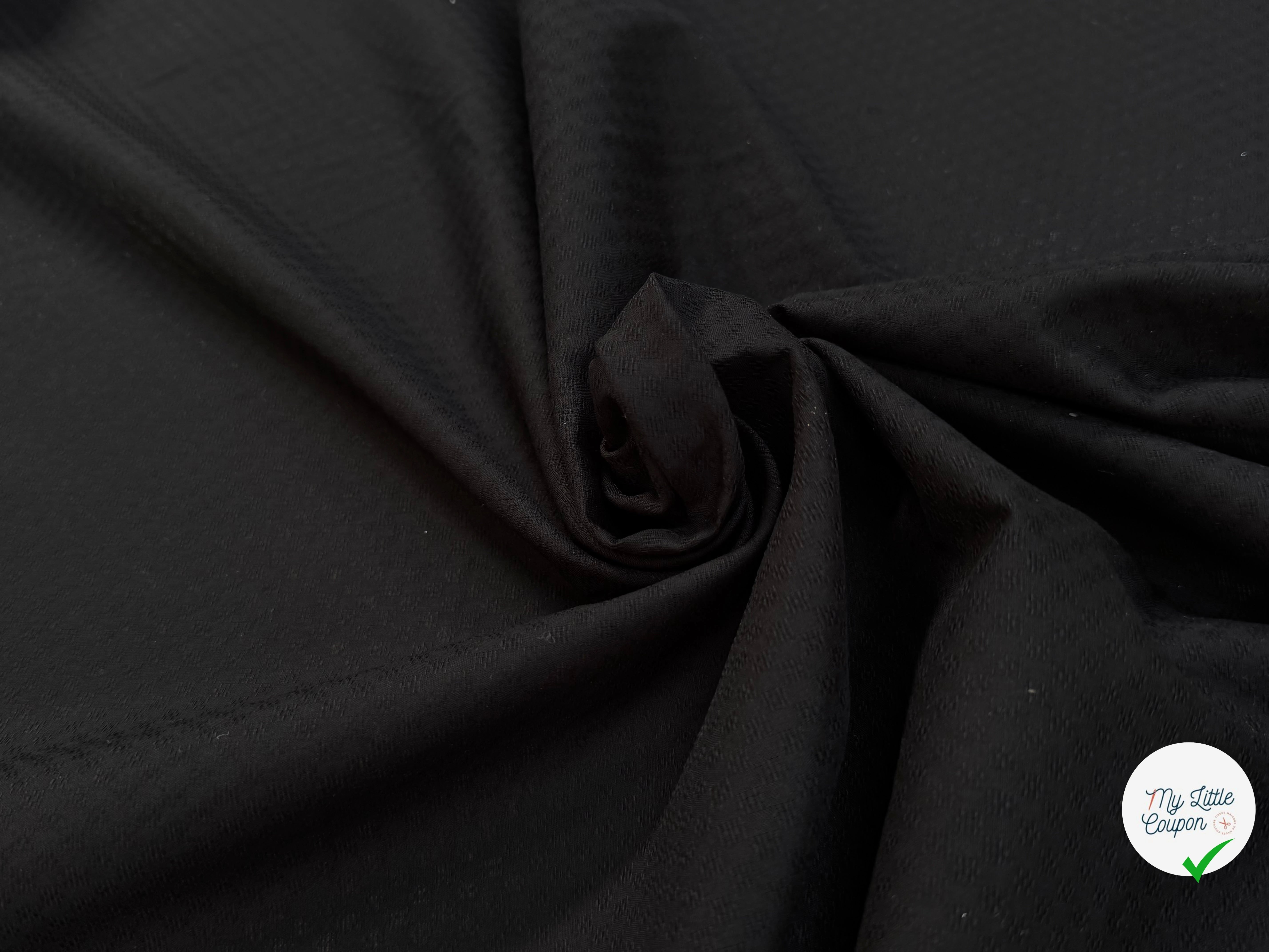 VOILE COTON TISSÉ CERCLE EN LEGER RELIEF - My Little Coupon