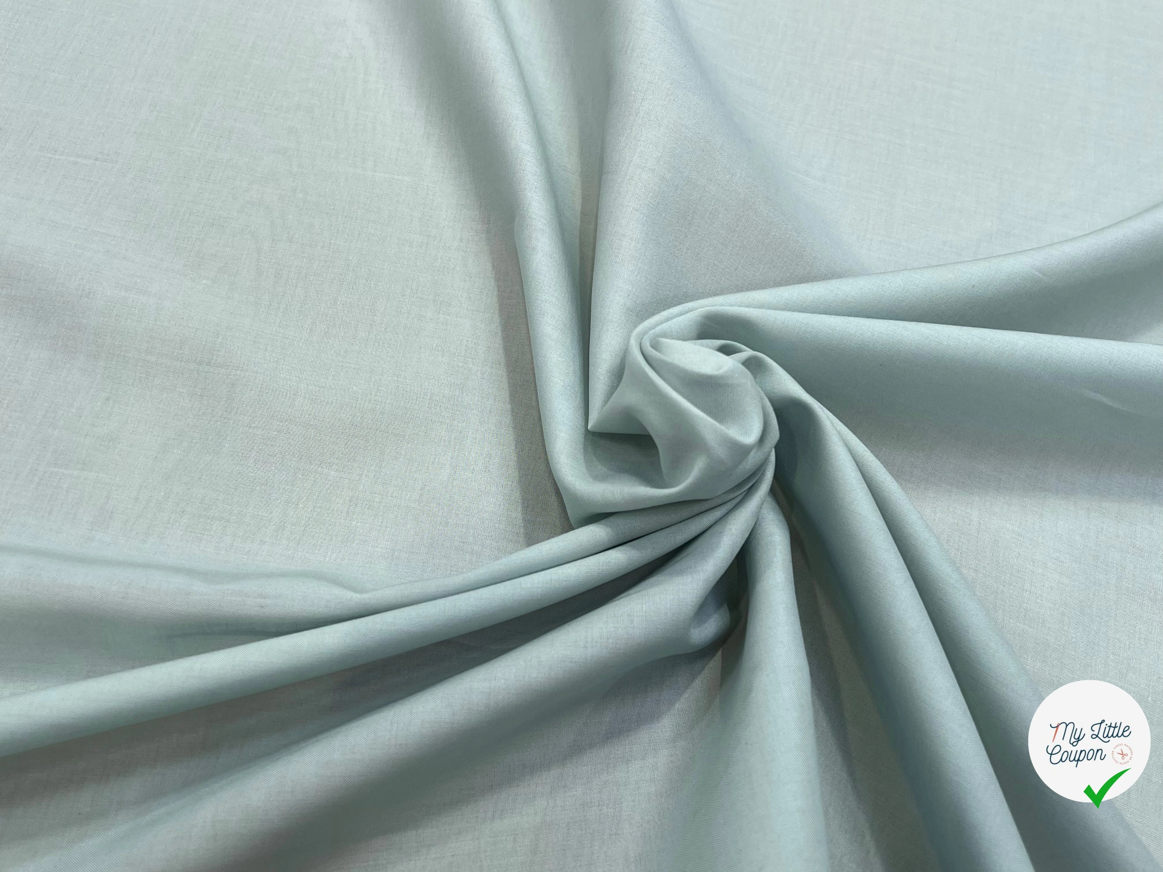 VOILE DE COTON 100% COTON BLEU VERT - My Little Coupon