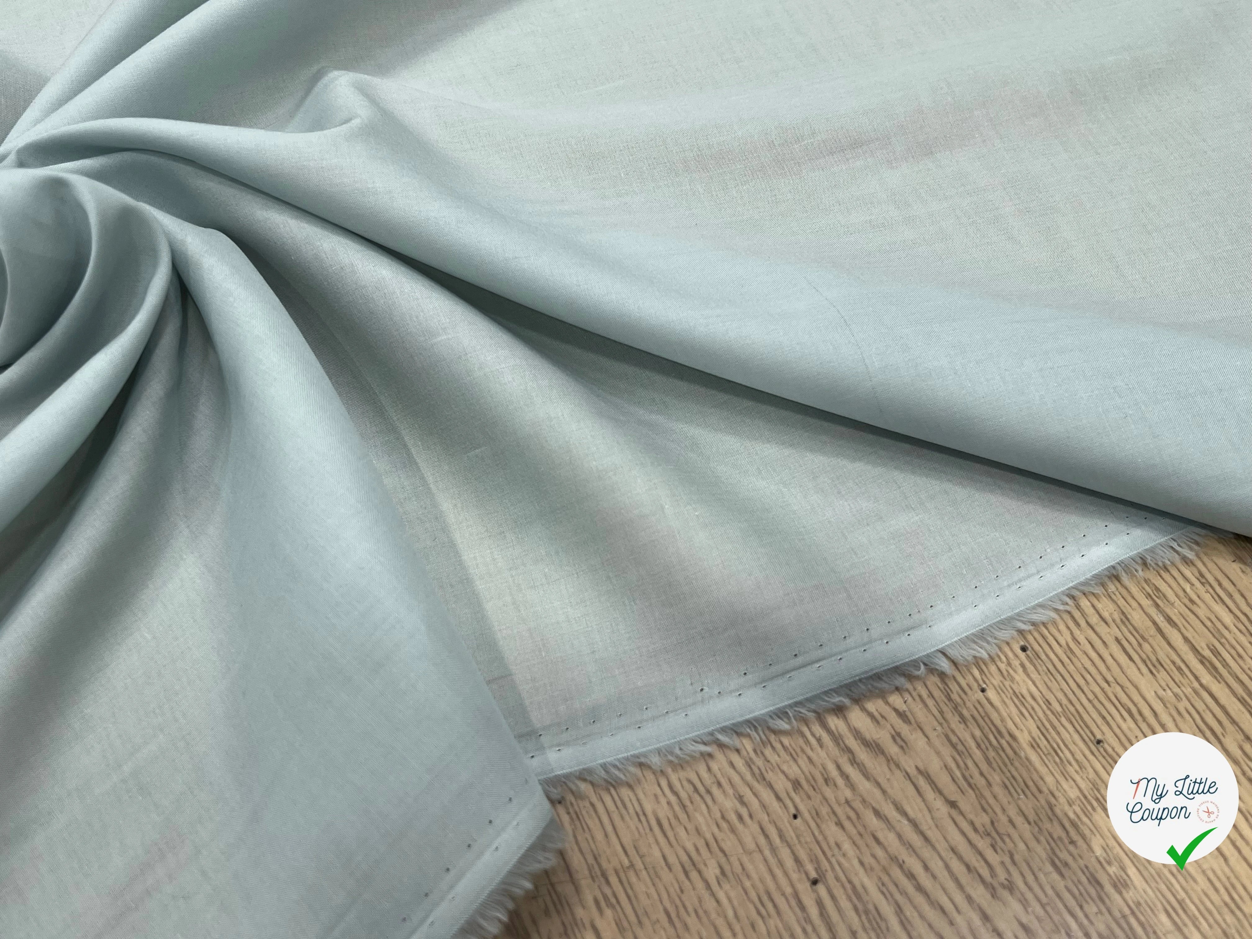 VOILE DE COTON 100% COTON BLEU VERT - My Little Coupon