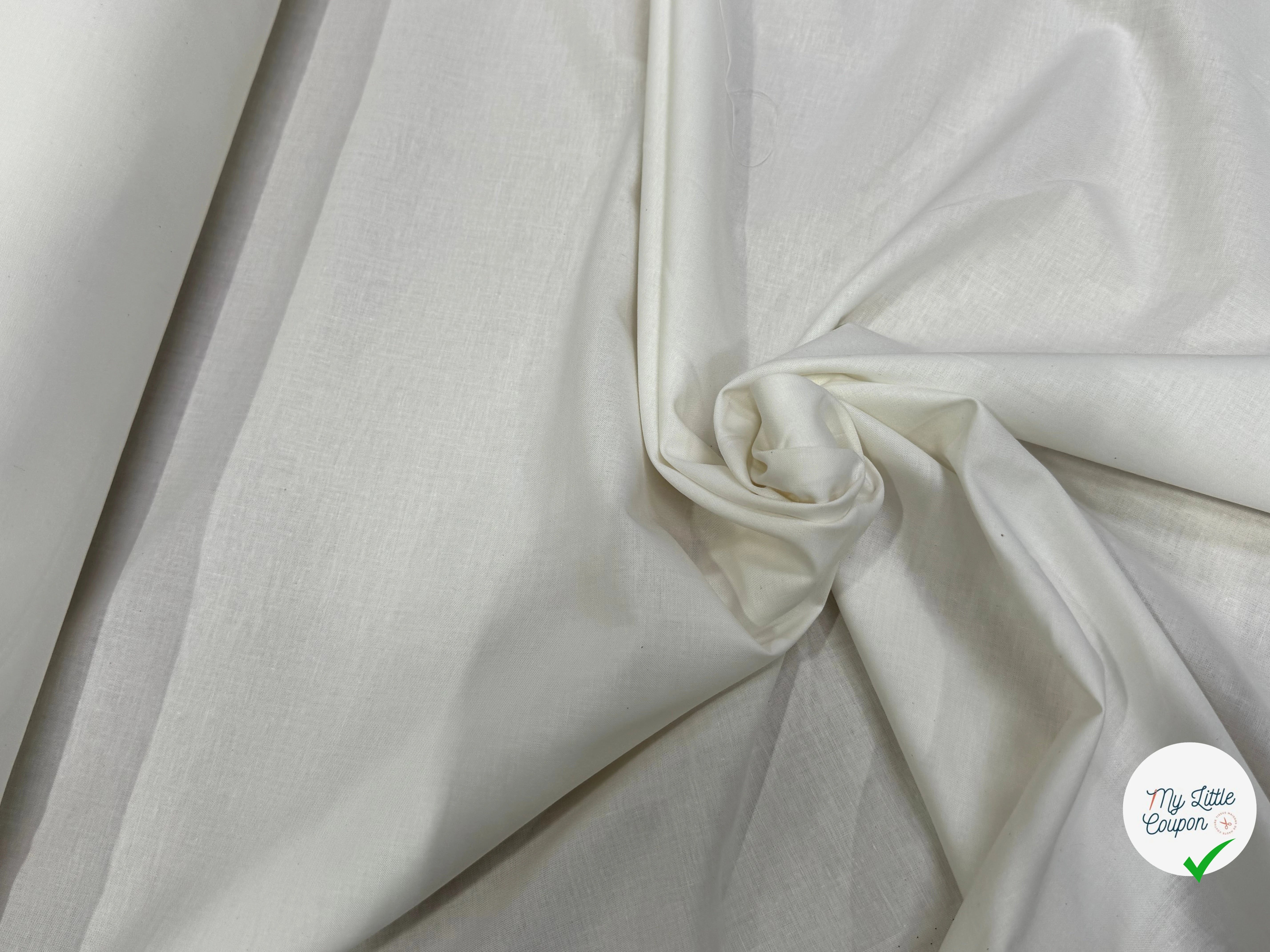 VOILE DE COTON BELLE DENSITÉ ÉCRU 190 - My Little Coupon