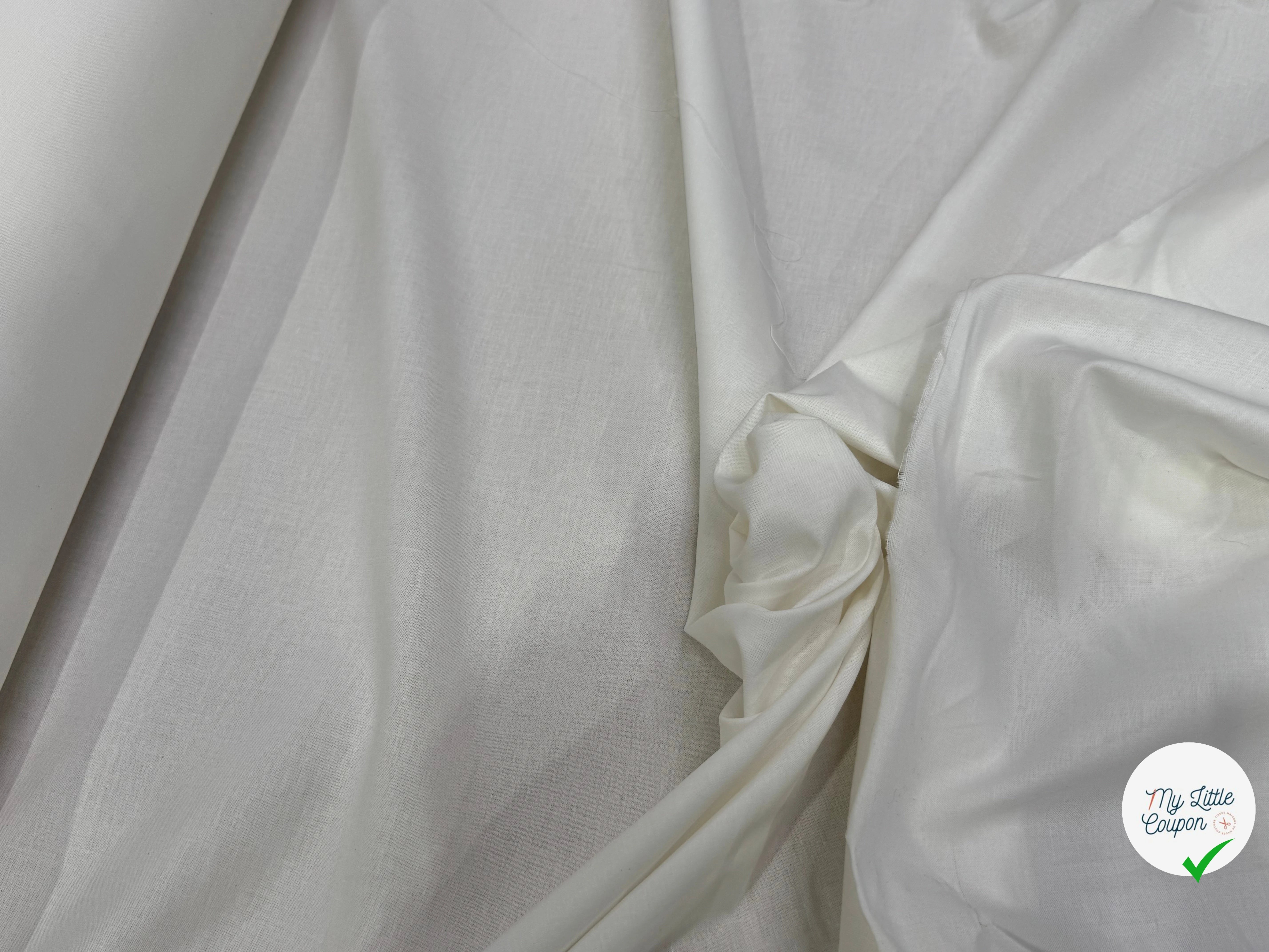 VOILE DE COTON BELLE DENSITÉ ÉCRU 190 - My Little Coupon