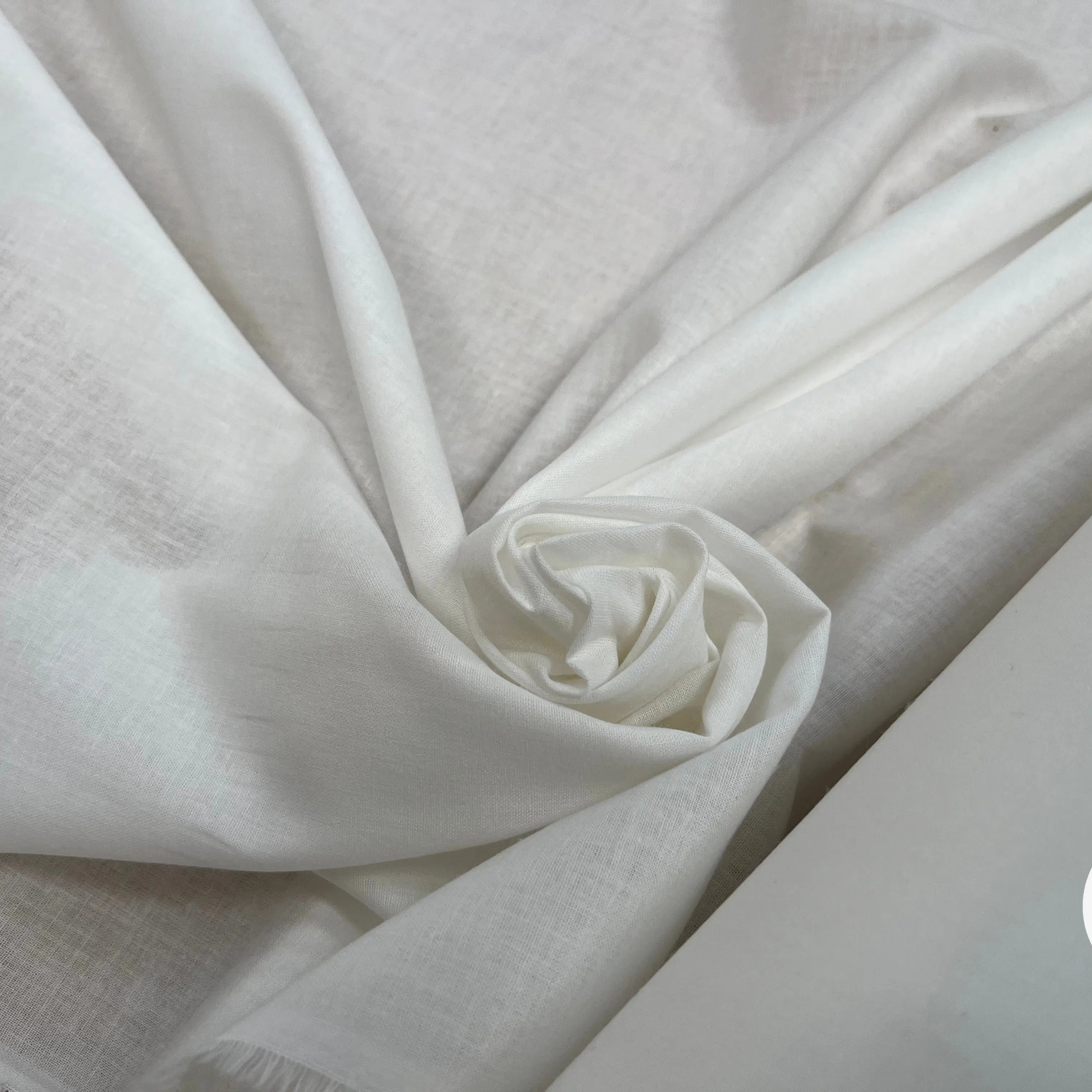 VOILE DE COTON BLANC CASSÉ BELLE DENSITÉ - My Little Coupon