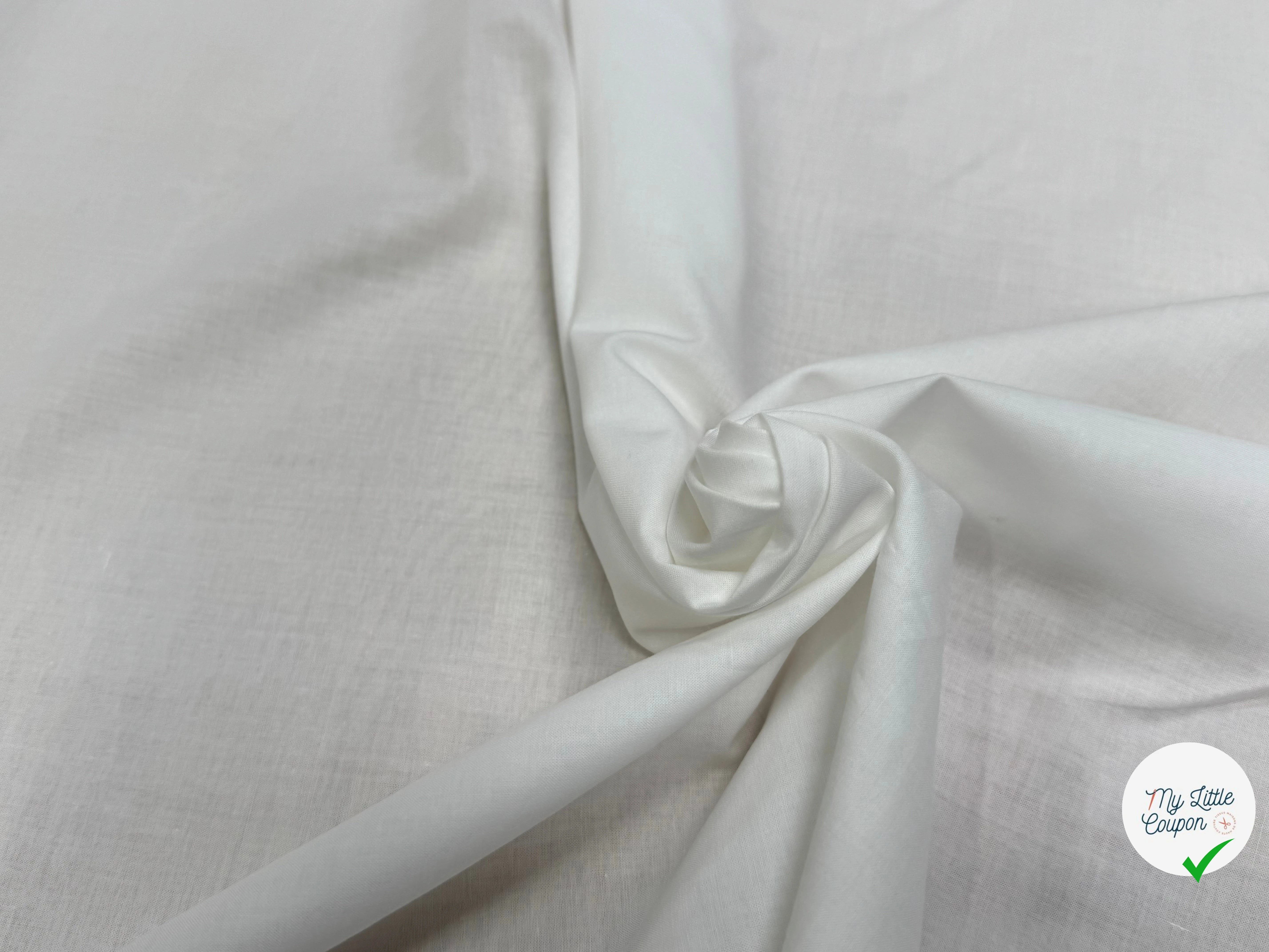 VOILE DE COTON BLANC CASSÉ SUBLIME - My Little Coupon