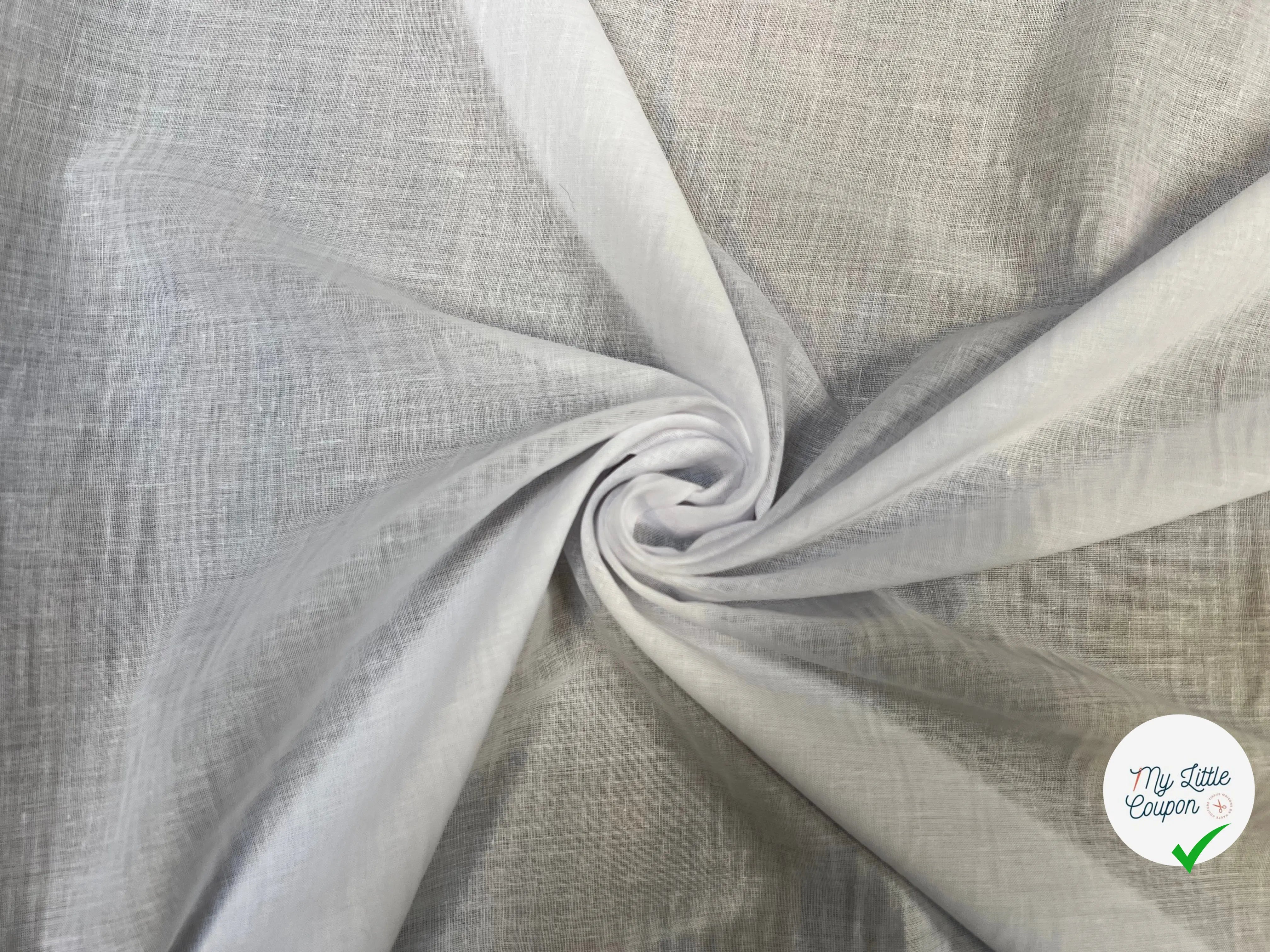 VOILE DE COTON BLANC QUALITÉ ST GALLEN - My Little Coupon
