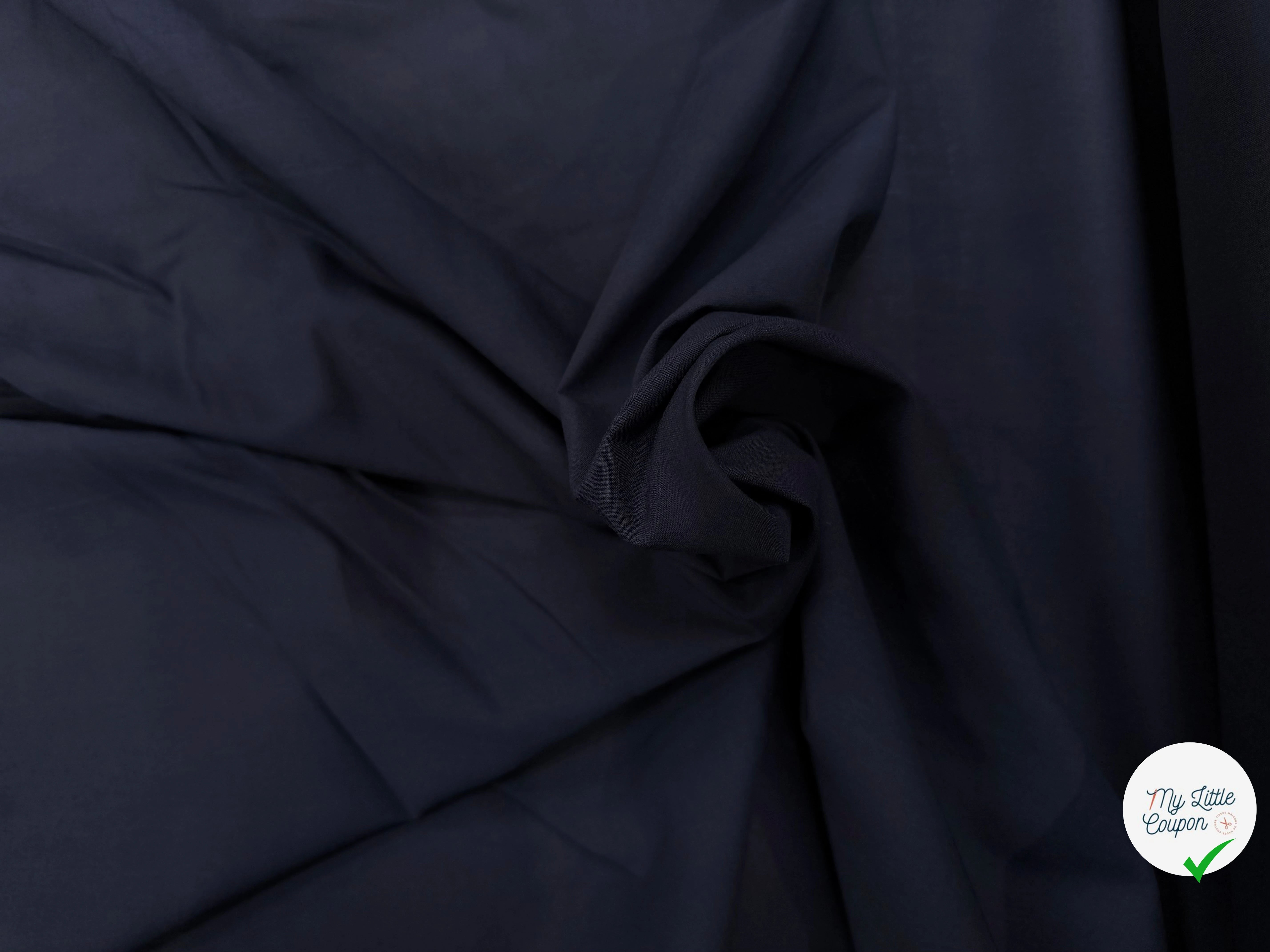 VOILE DE COTON BLEU MARINE - My Little Coupon