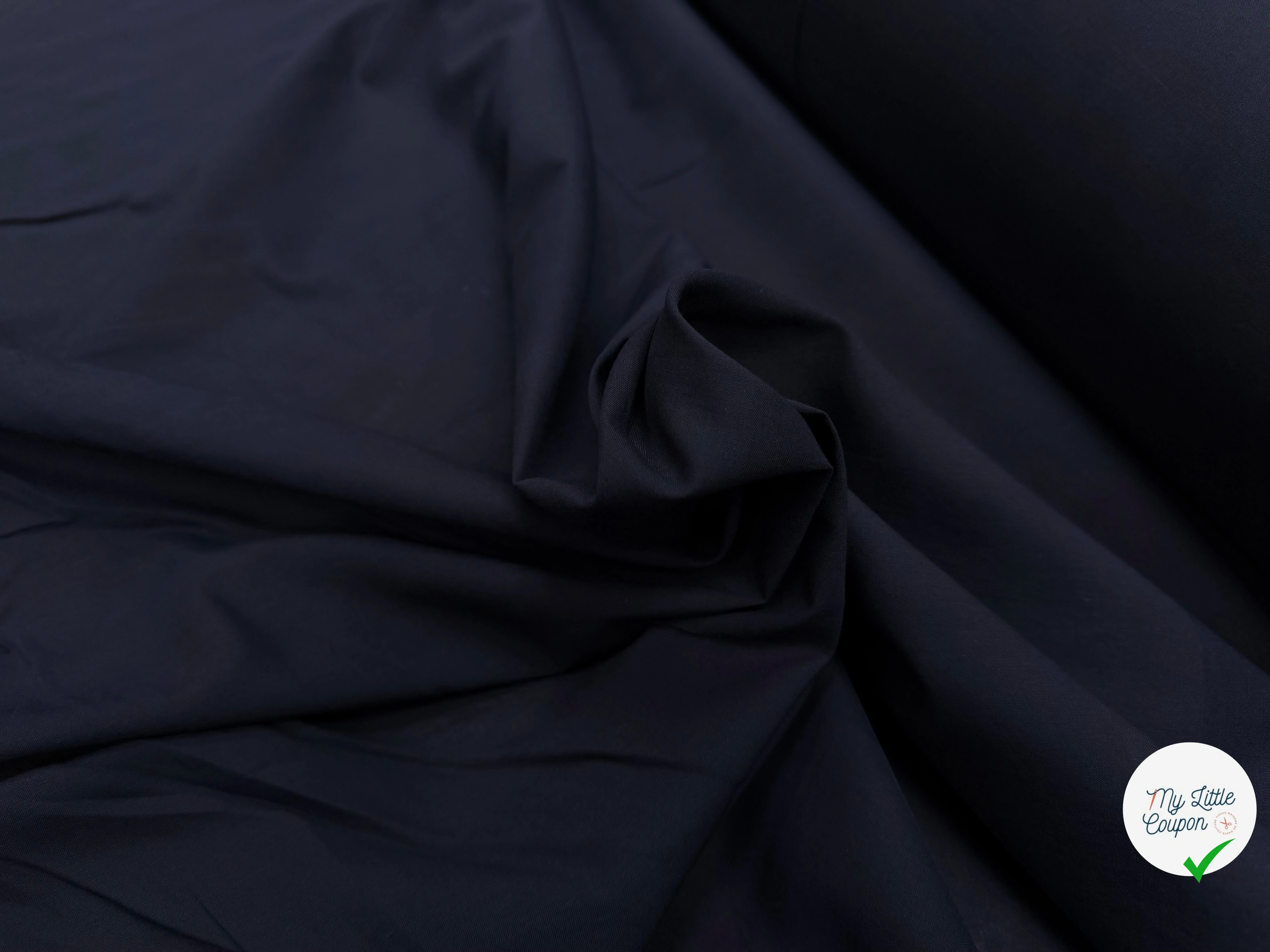 VOILE DE COTON BLEU MARINE - My Little Coupon