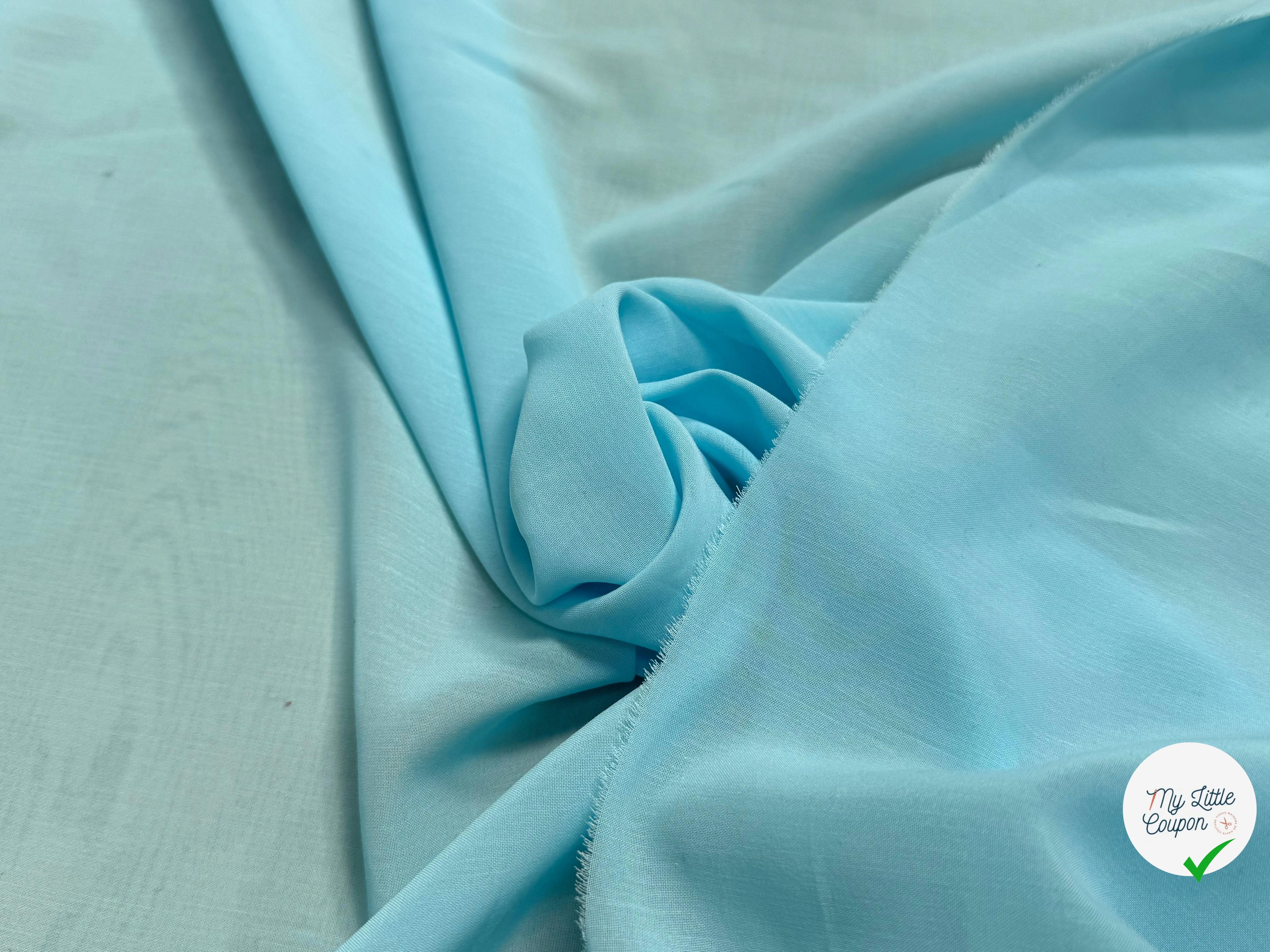 VOILE DE COTON FLUIDE AQUA 80% COTON - My Little Coupon