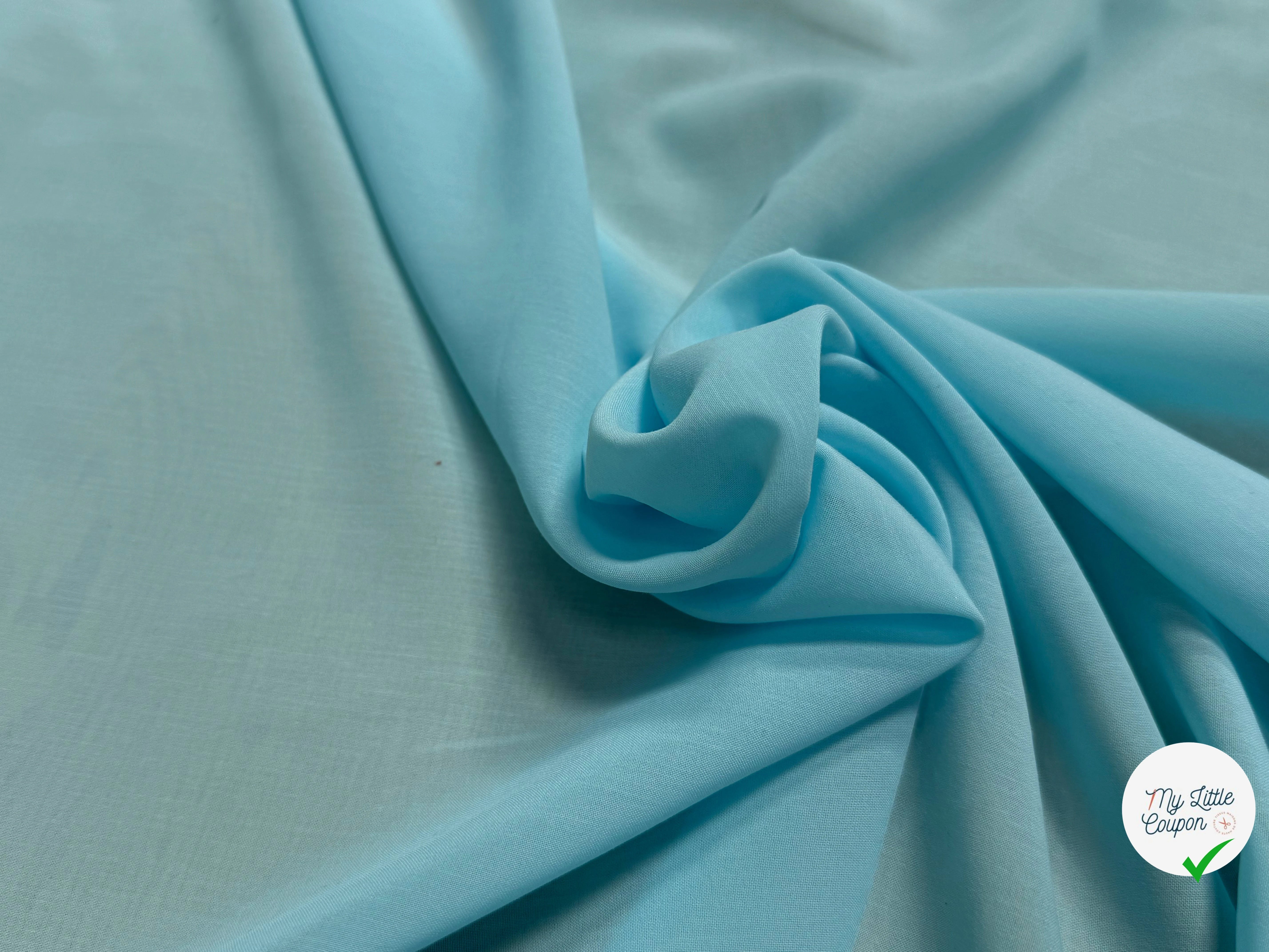 VOILE DE COTON FLUIDE AQUA 80% COTON - My Little Coupon
