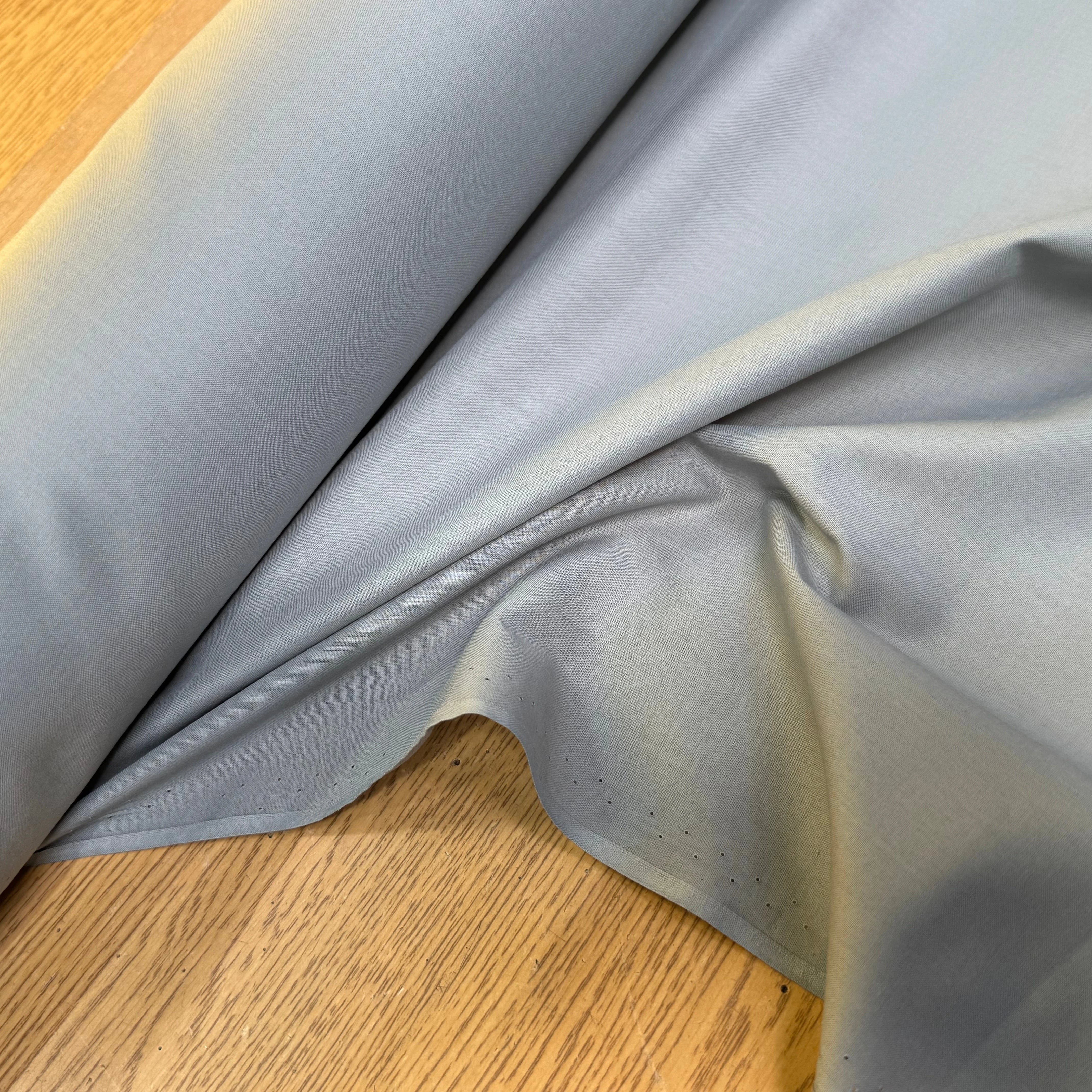 VOILE DE COTON GRIS BLEUTÉ 100% COTON - My Little Coupon