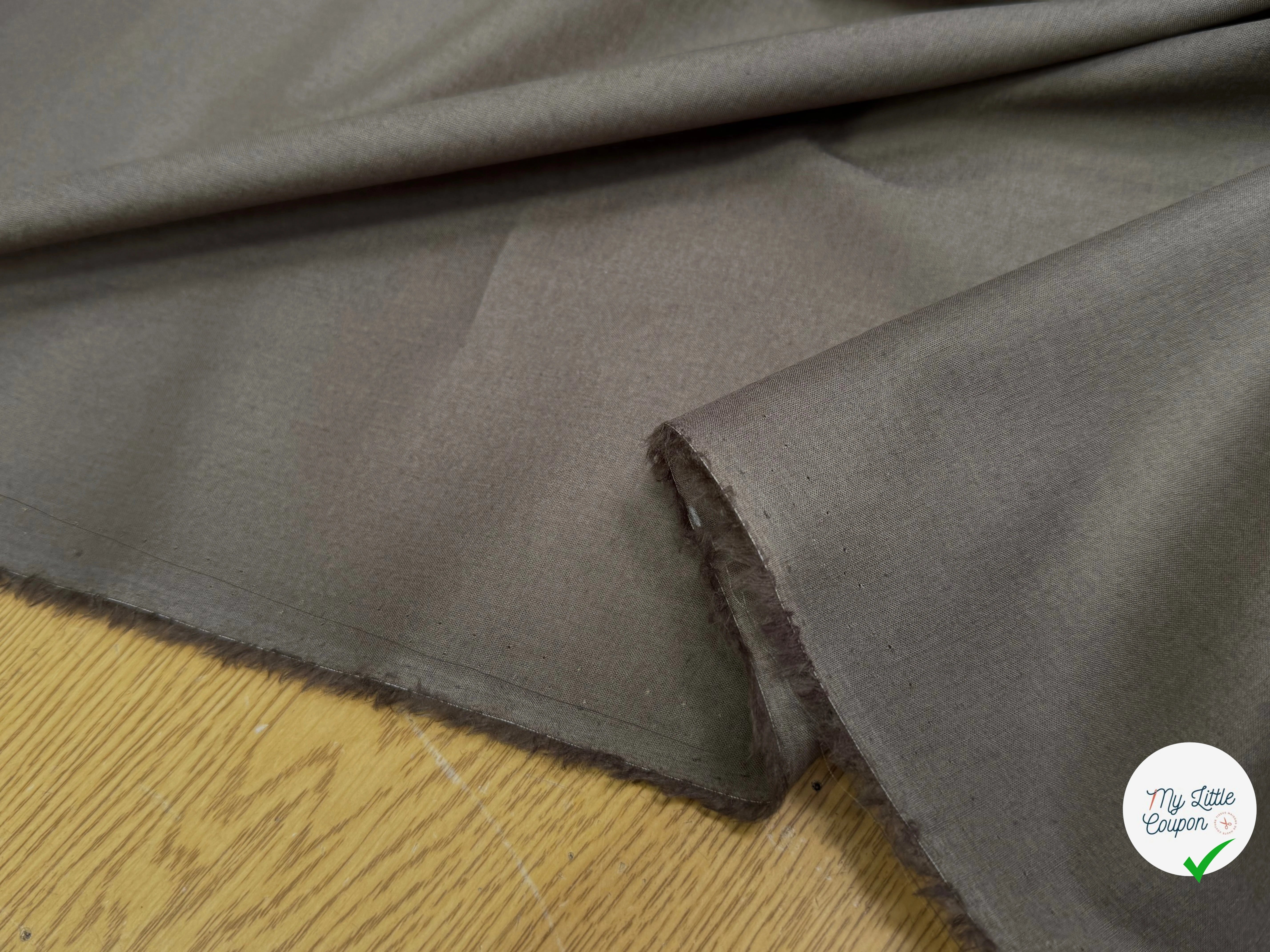 VOILE DE COTON GRIS MARRONNÉ SUBLIME - My Little Coupon