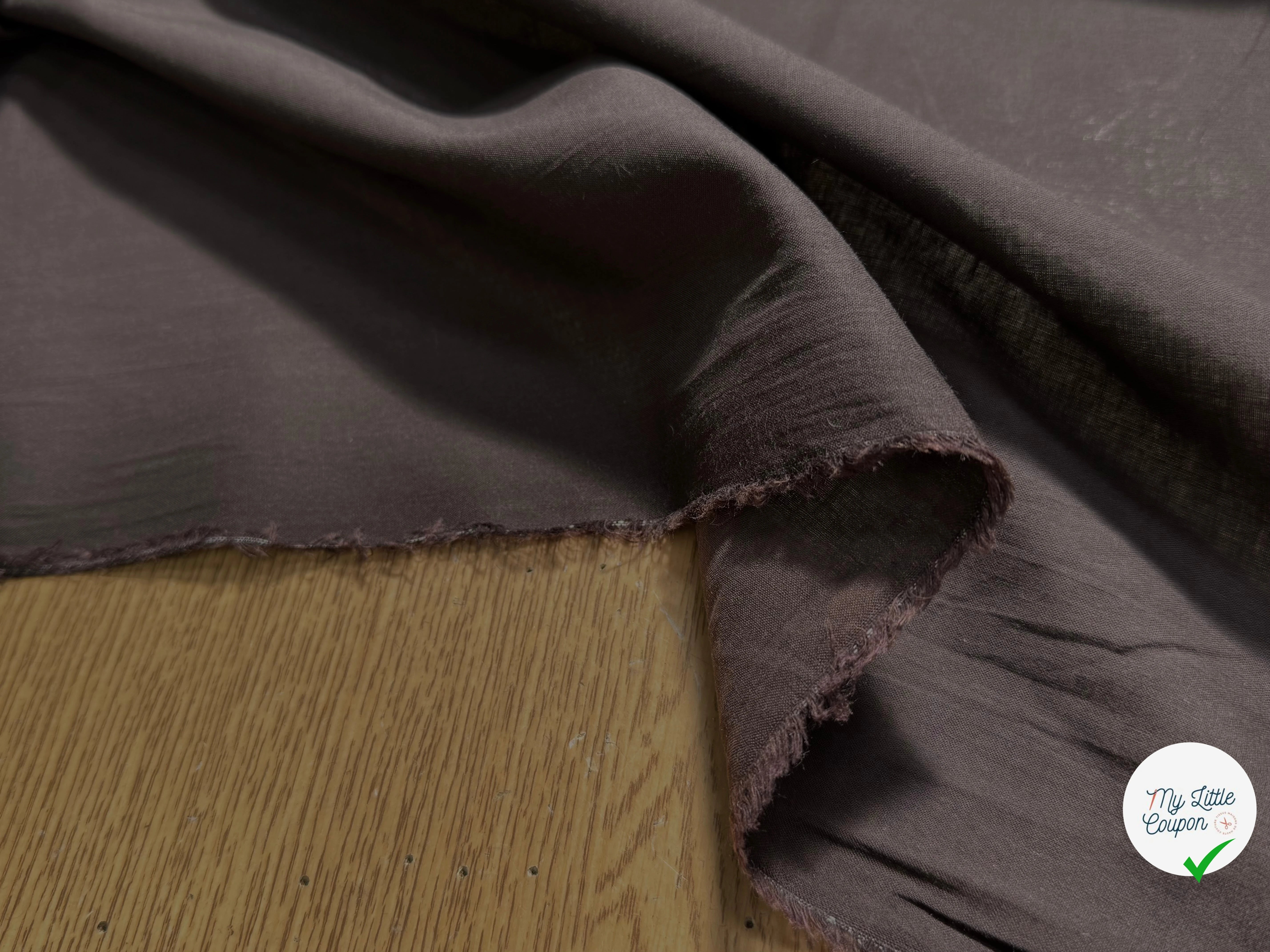 VOILE DE COTON MARRON NOISETTE - My Little Coupon