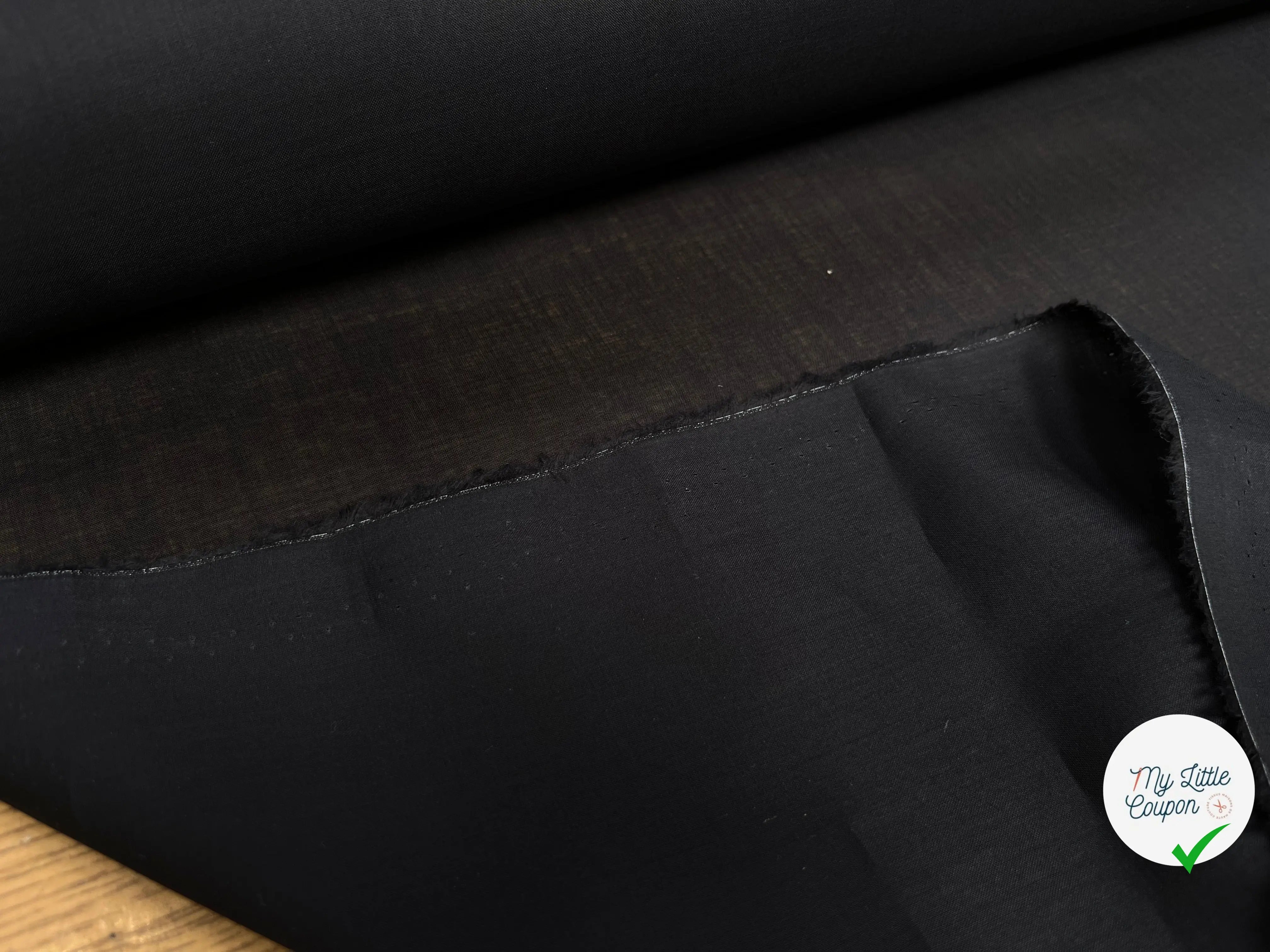 VOILE DE COTON NOIR SOUPLE - My Little Coupon