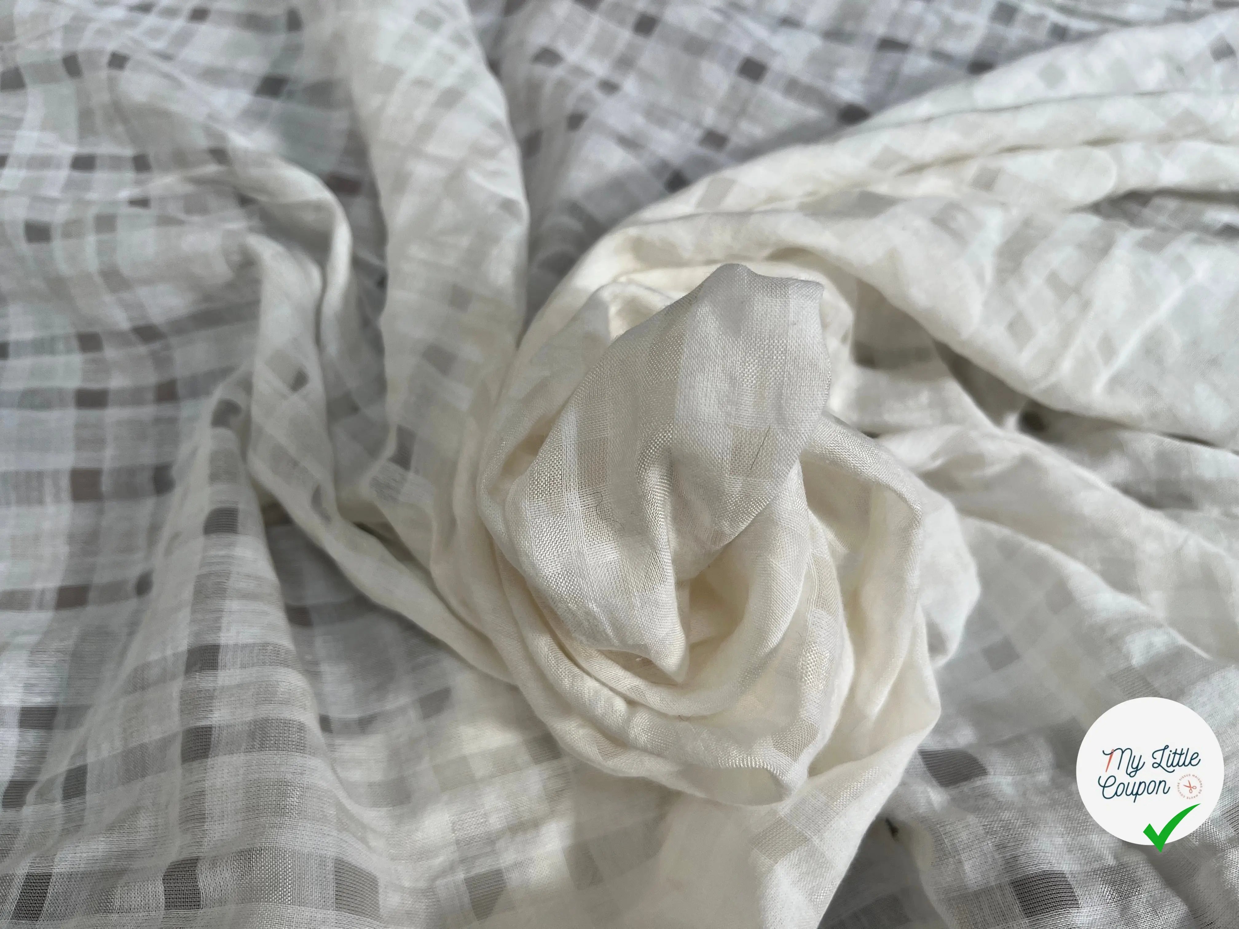 VOILE DE COTON QUADRILLÉ - My Little Coupon