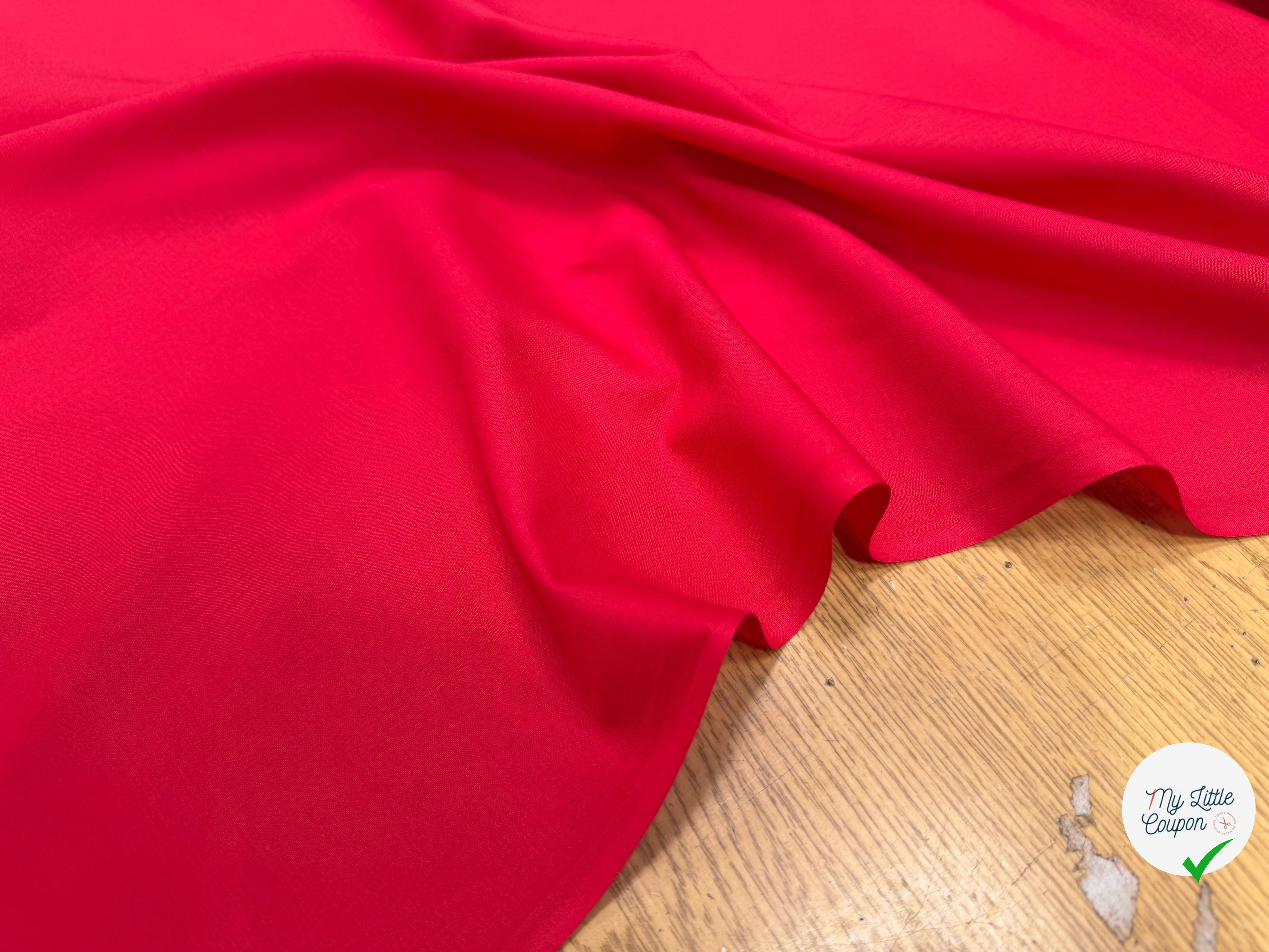 VOILE DE COTON ROUGE BELLE DENSITÉ - My Little Coupon