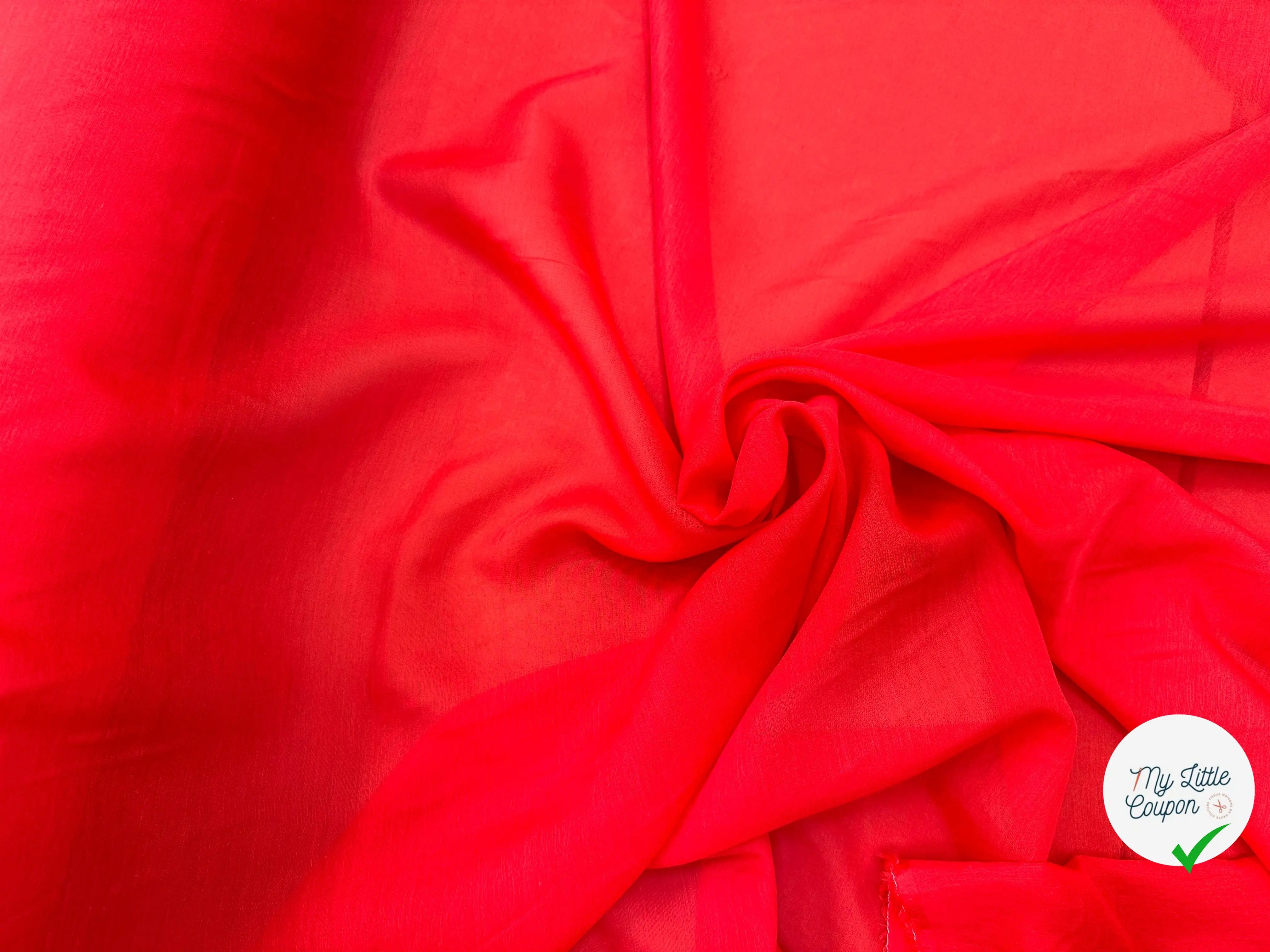 VOILE DE COTON SOIE ROUGE ULTRA DOUX - My Little Coupon