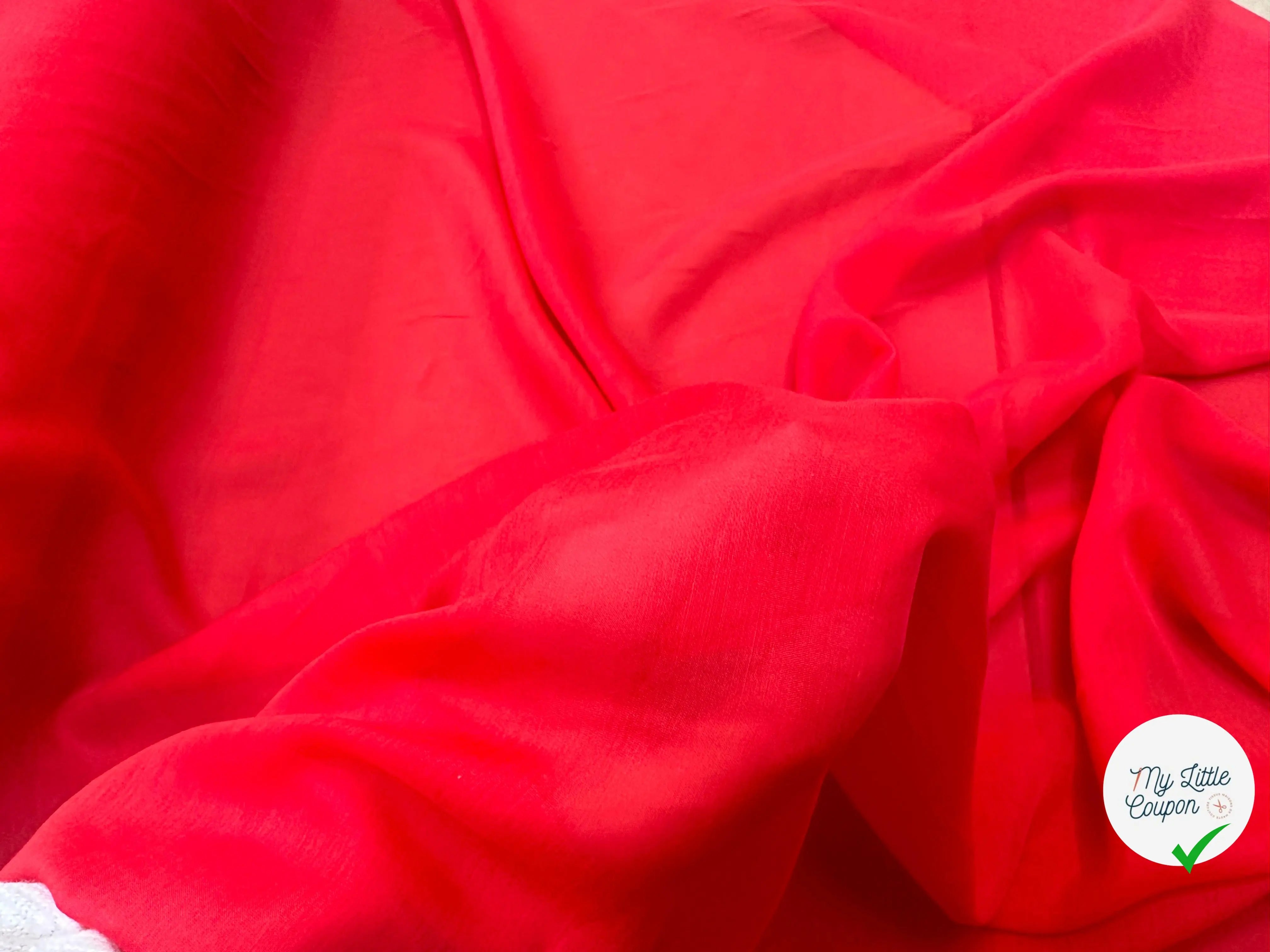 VOILE DE COTON SOIE ROUGE ULTRA DOUX - My Little Coupon