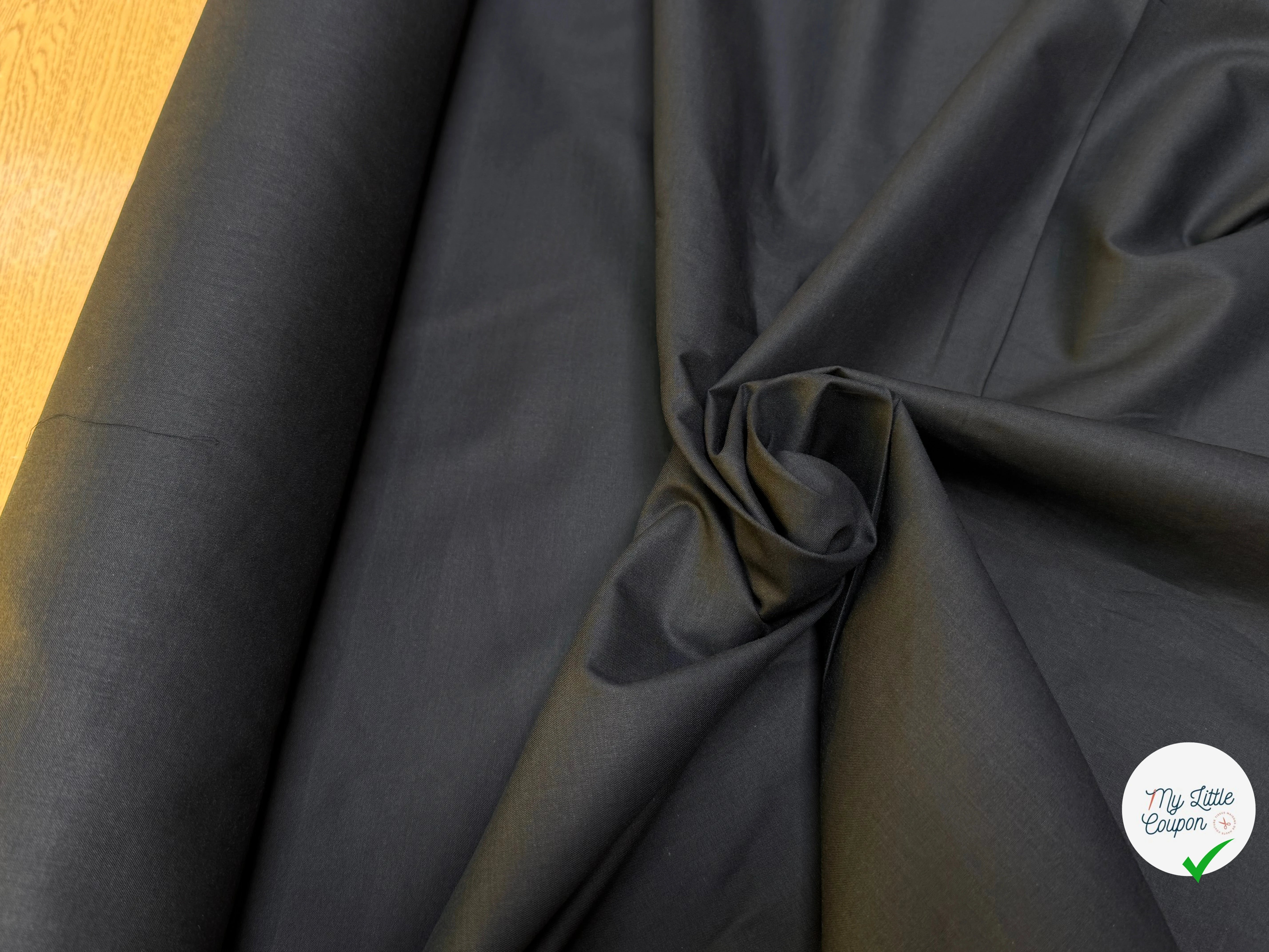 VOILE DE COTON SUPERBE NOIR 100% COTON - My Little Coupon