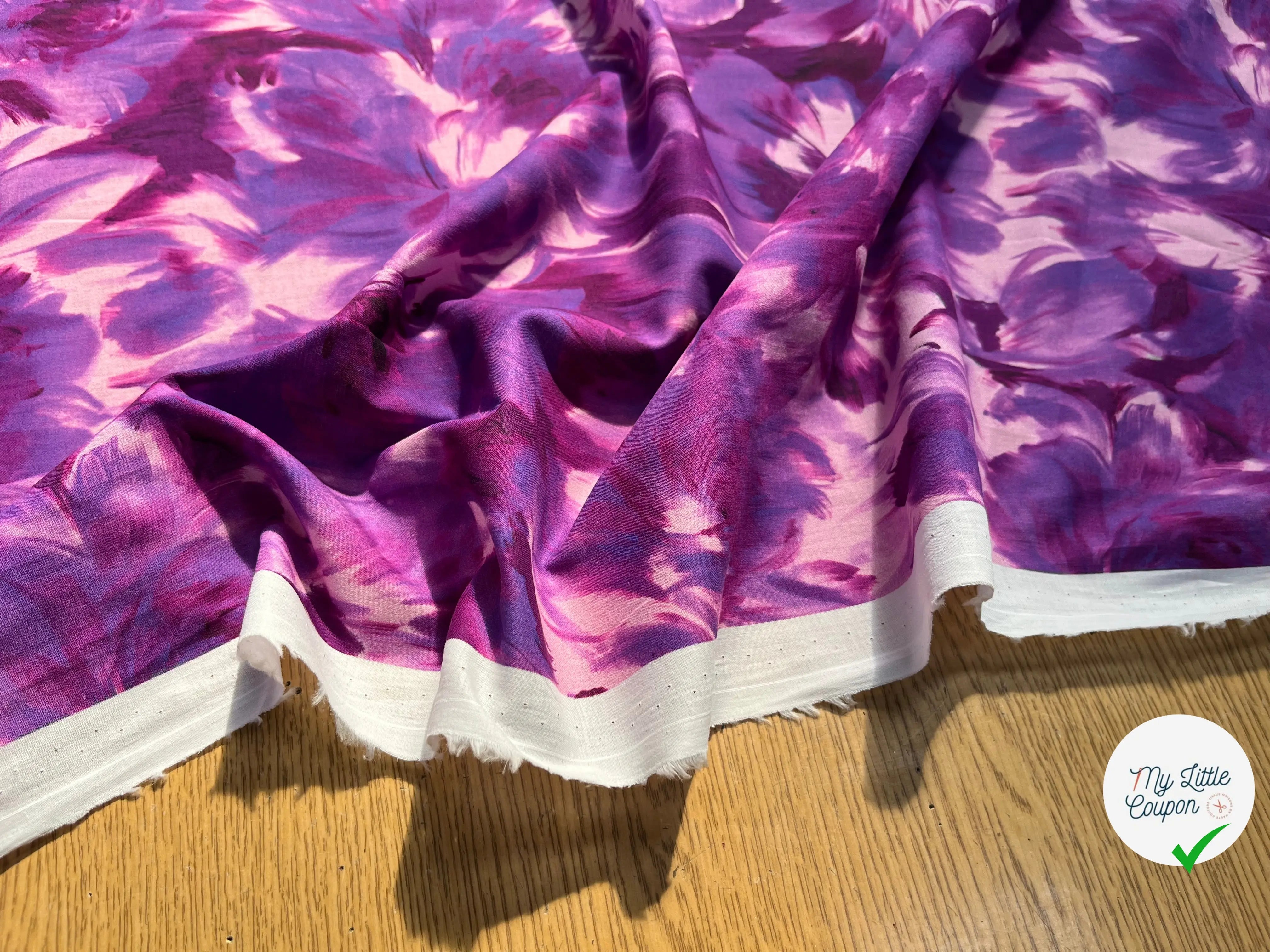 VOILE DE COTON TIE&DYE BLEU&VIOLET - My Little Coupon