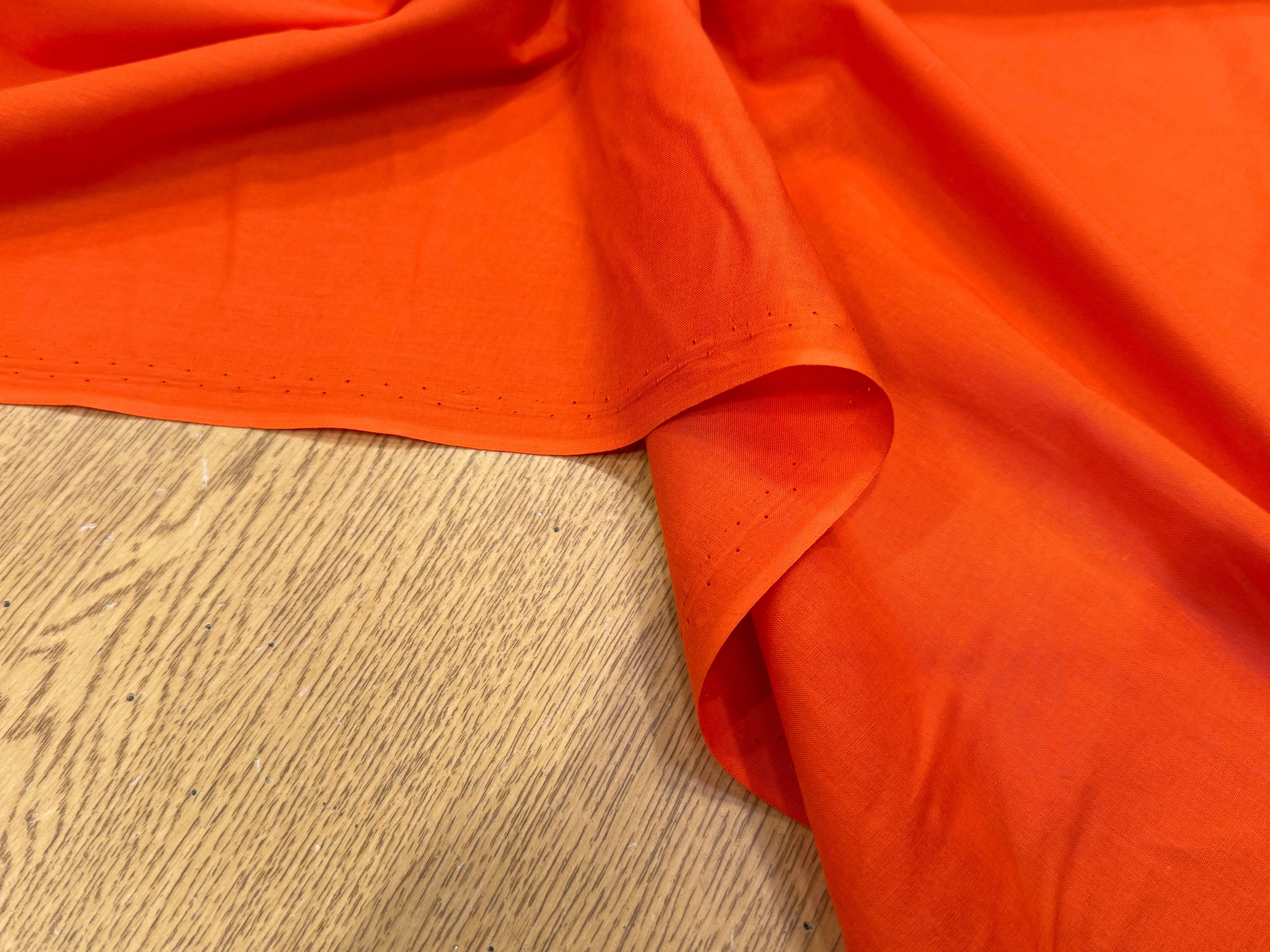 VOILE DE COTON TRÈS BELLE DENSITÉ ORANGE CITROUILLE - My Little Coupon