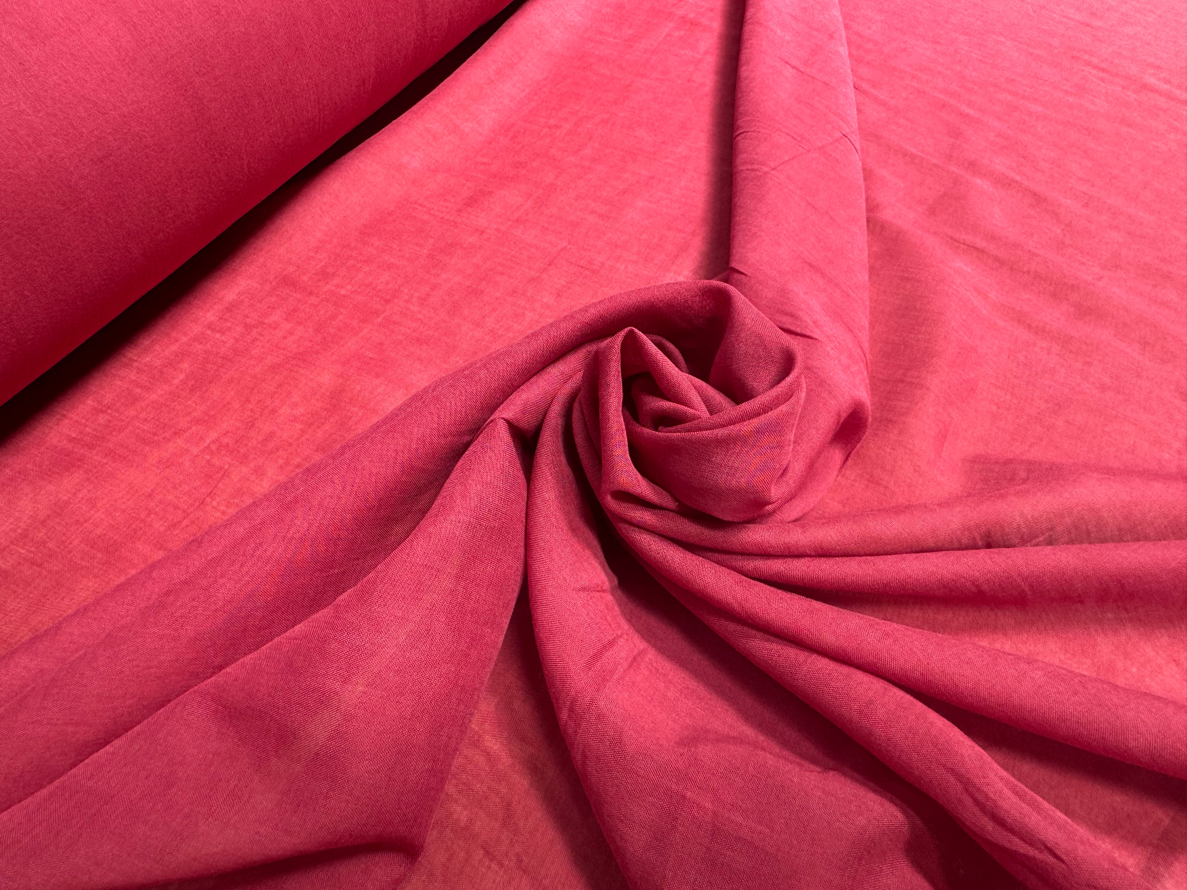 VOILE DE COTON UNI ROUGE BORDEAUX - My Little Coupon