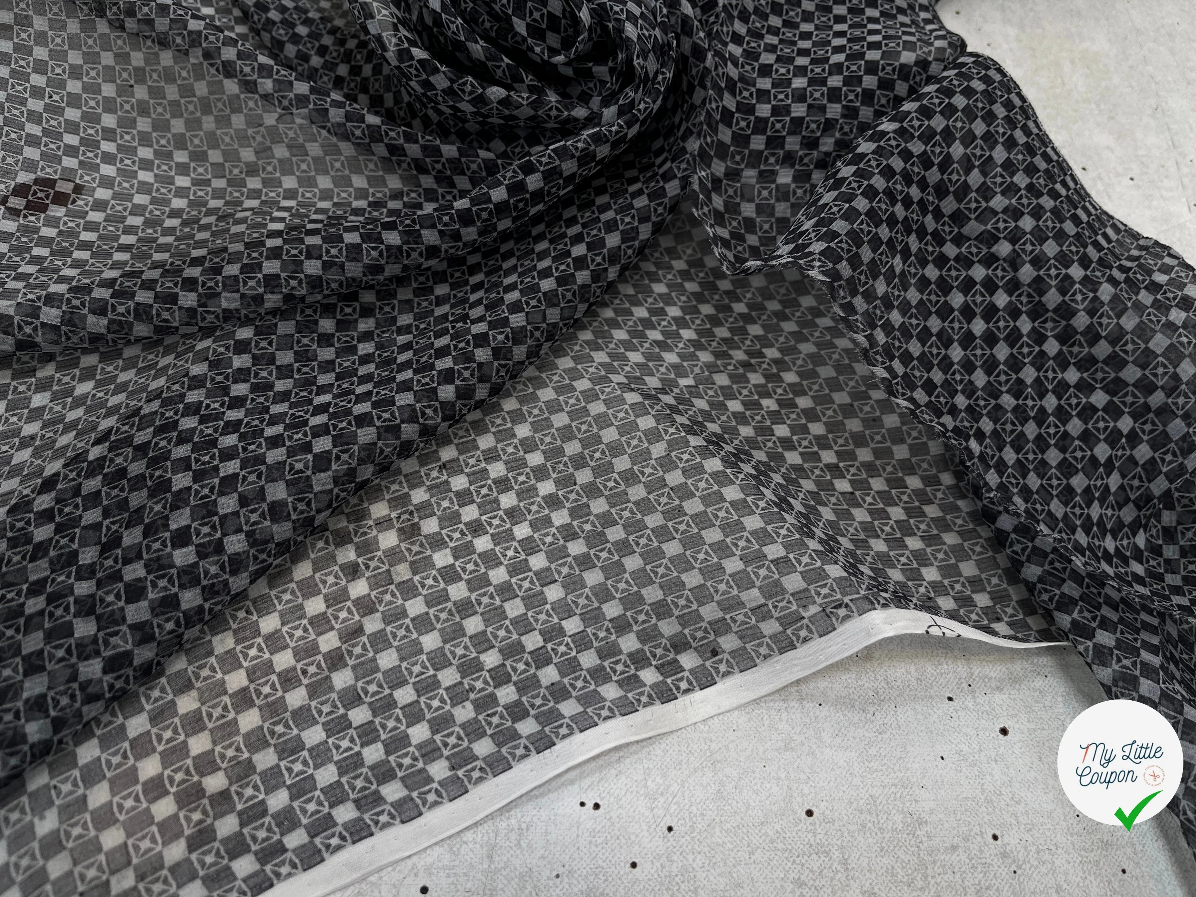 VOILE DE SOIE CARREAUX GÉOMETRIE - My Little Coupon