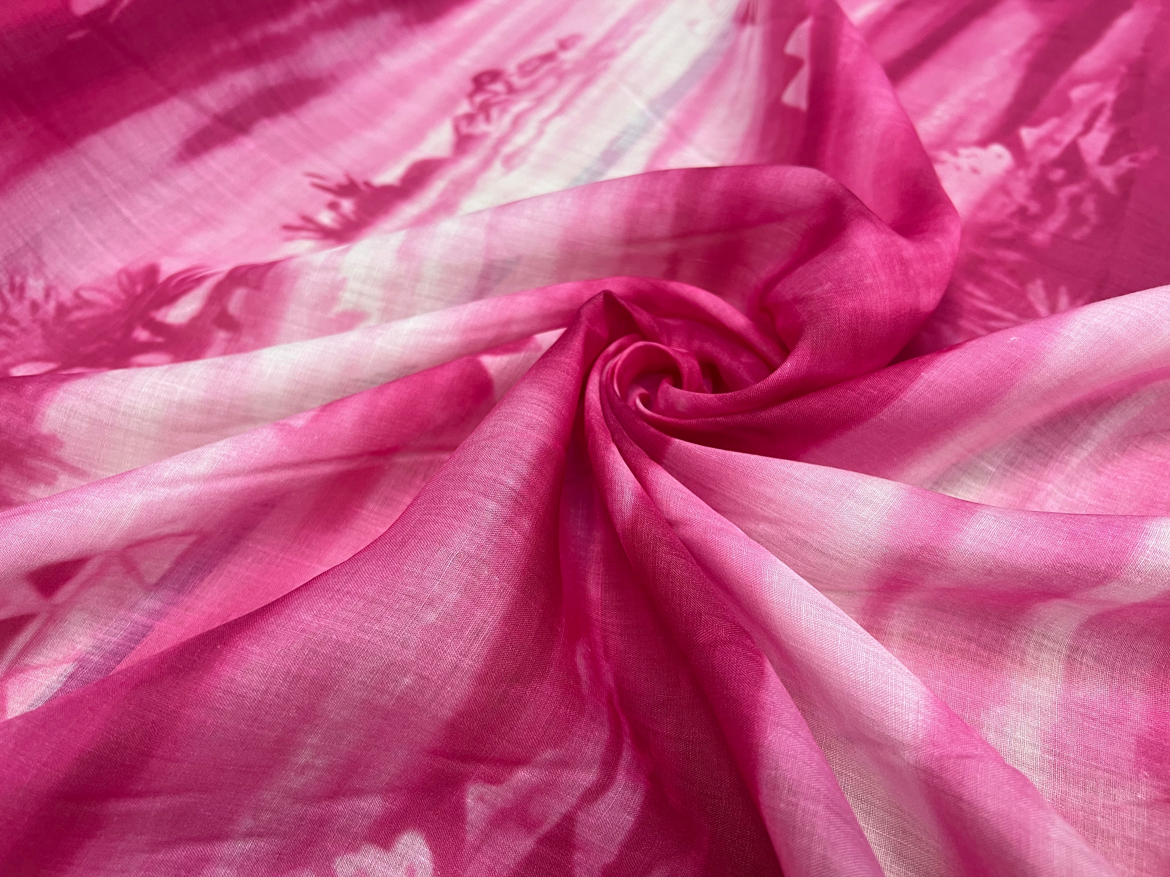 VOILE RAMIE GLIDA PARTY DECLASSÉ PALMIERS ROSÉS - My Little Coupon