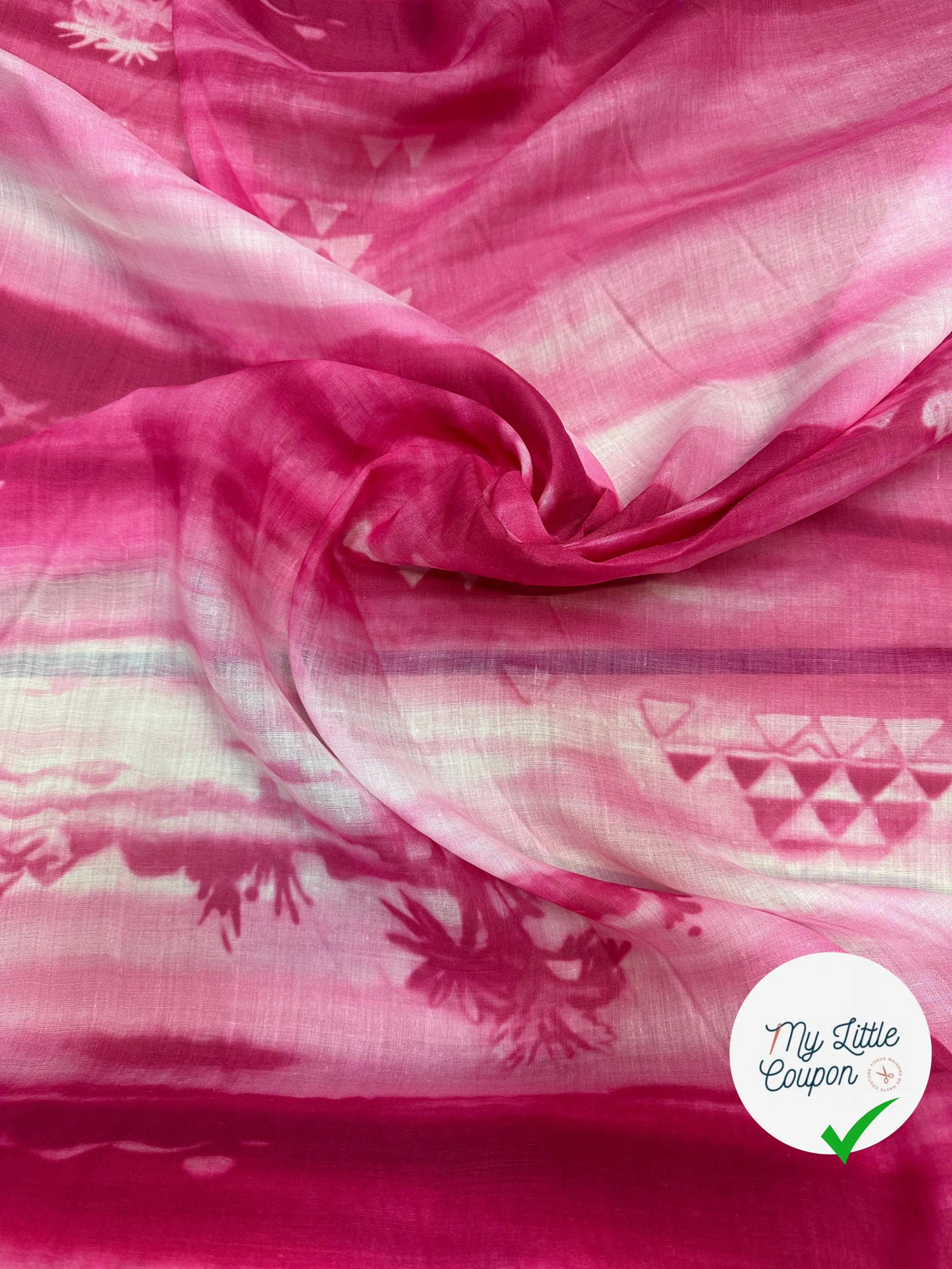 VOILE RAMIE GLIDA PARTY DECLASSÉ PALMIERS ROSÉS - My Little Coupon