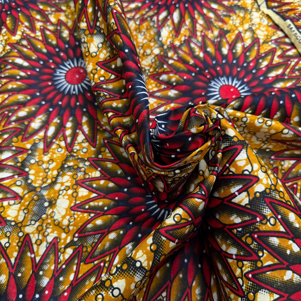 WAX COTON 82107 JAUNE ROUGE 112 CM - My Little Coupon