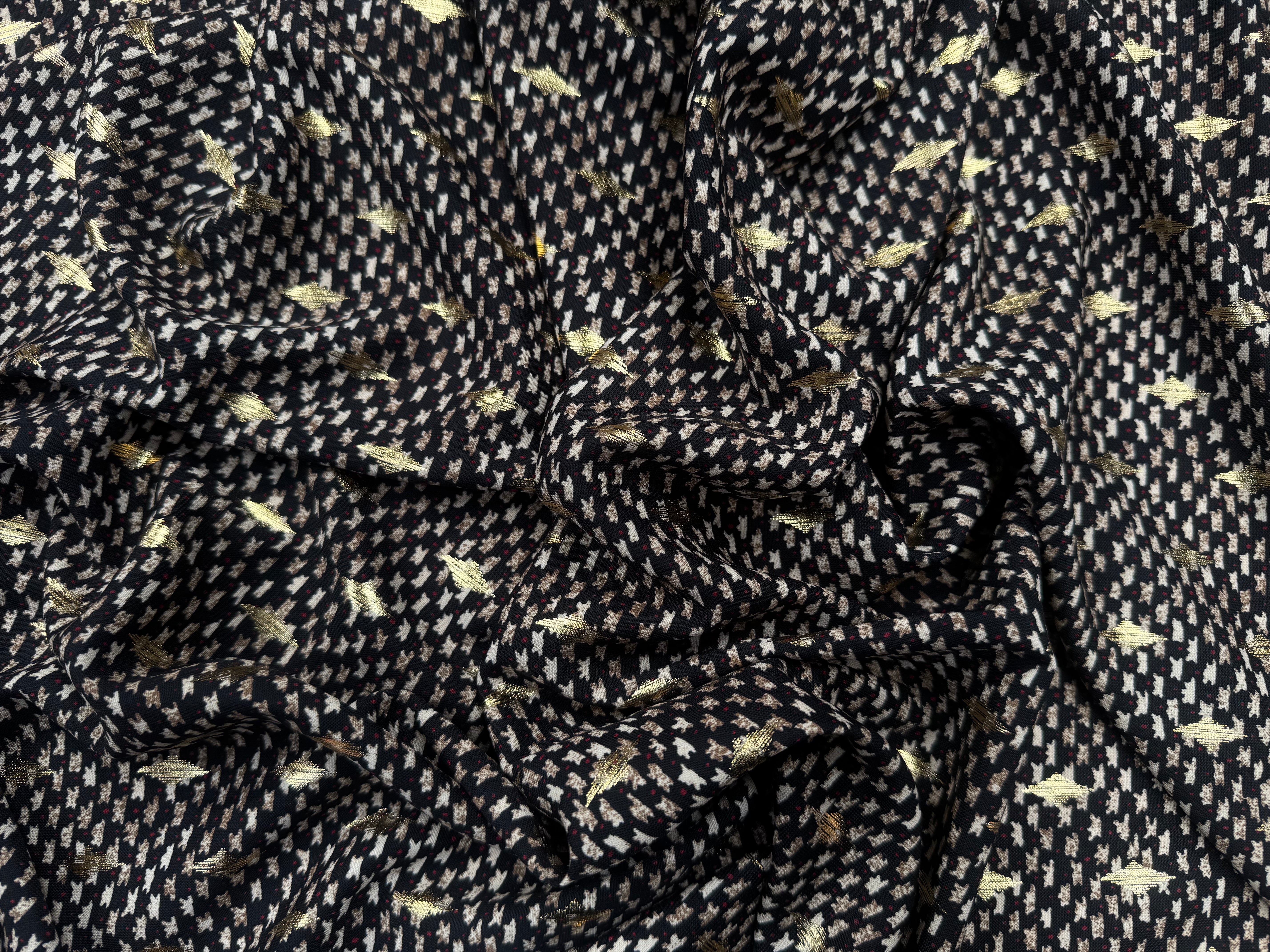 WOOLPEACH FOND NOIR MOTIFS MARRON AVEC DETAILS DORE - My Little Coupon