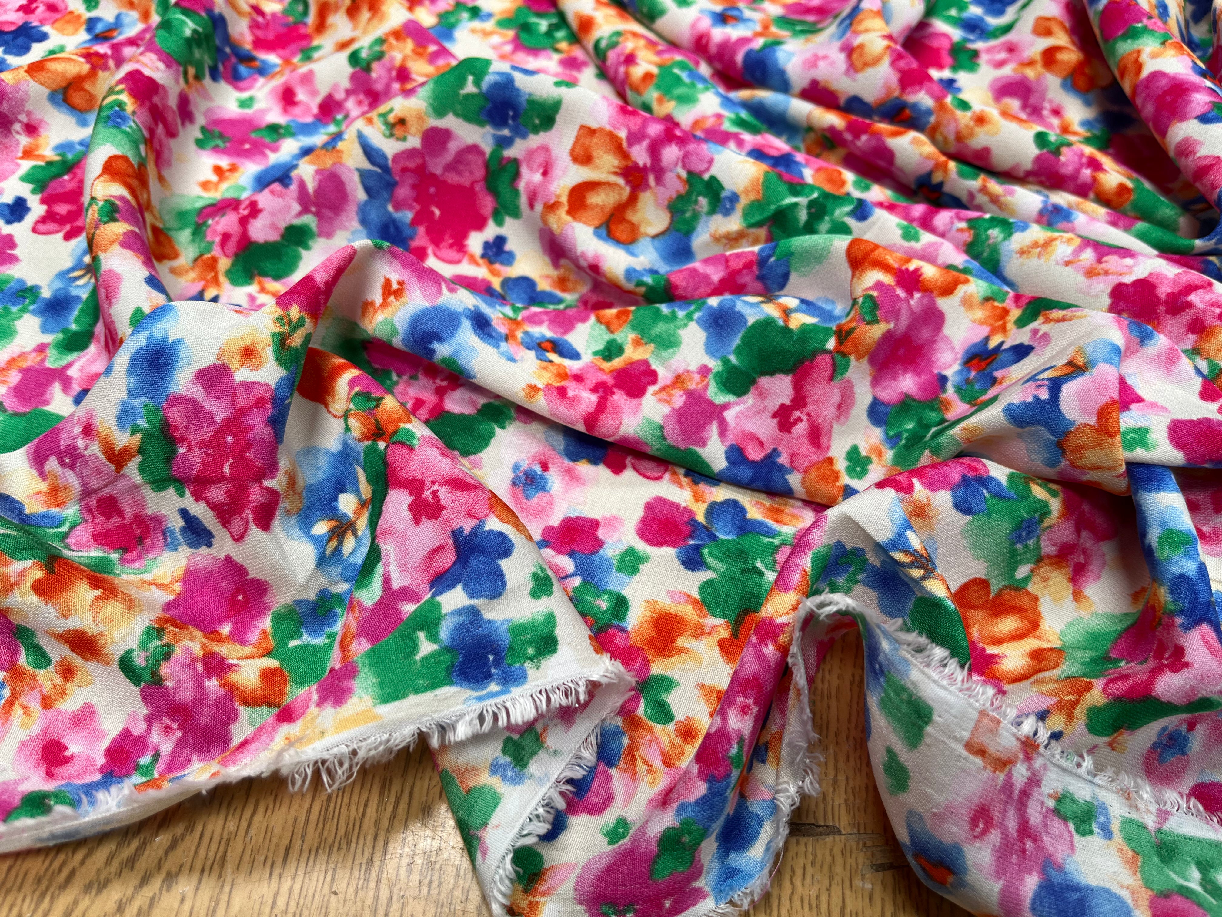 WOOLPEACH MOTIF GROSSE FLEUR ROSE ORANGE BLEU VERT - My Little Coupon