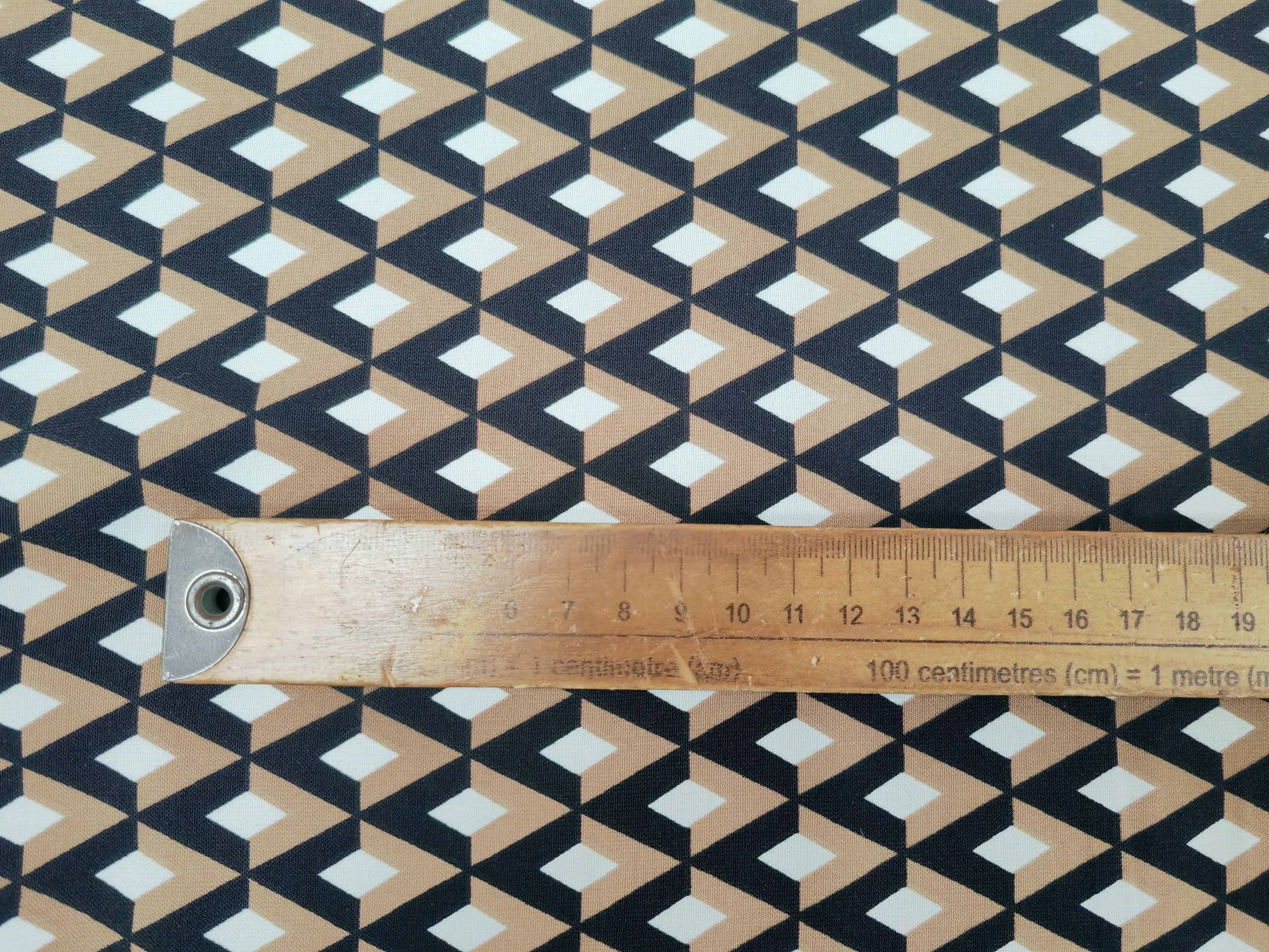 WOOLPEACH MOTIF LOSANGE NOIR & CHÂTAIGNE - My Little Coupon