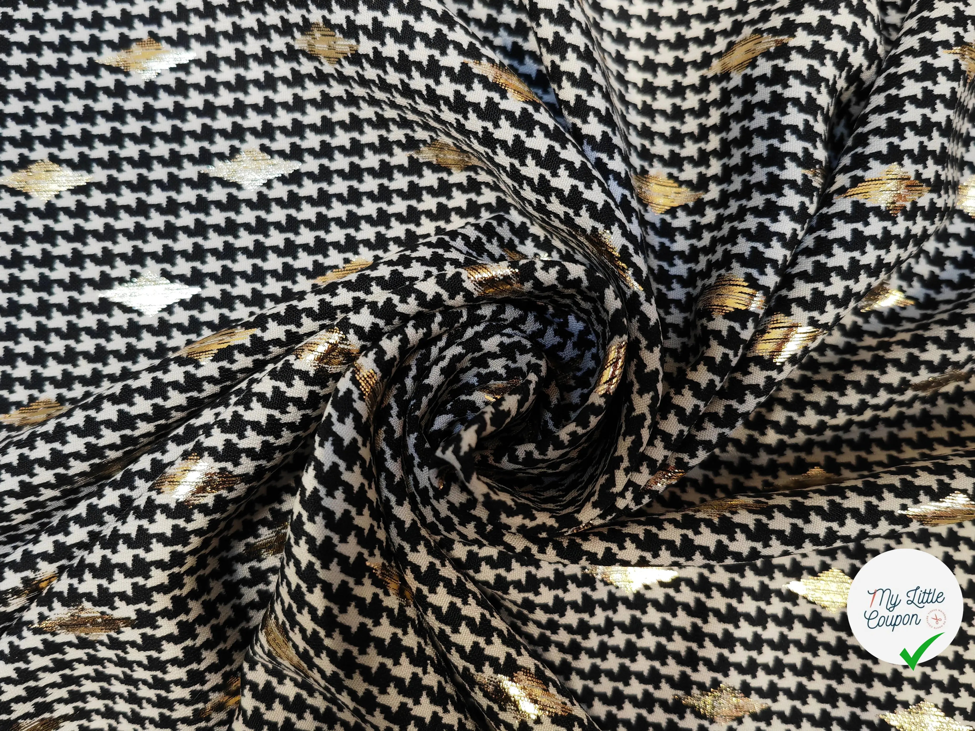 WOOLPEACH RAYURES CROISÉ N&B RAYURE DORÉ - My Little Coupon