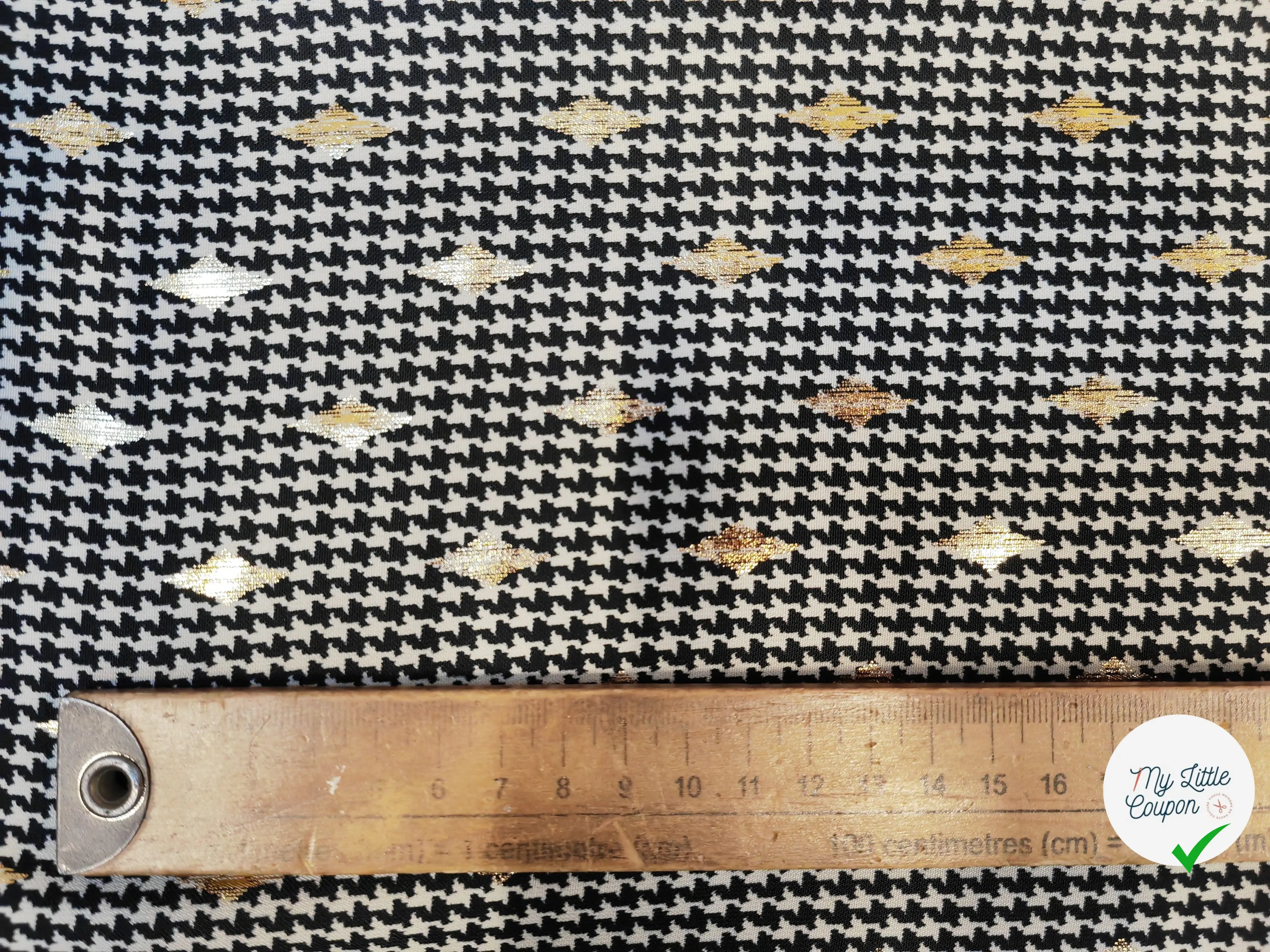 WOOLPEACH RAYURES CROISÉ N&B RAYURE DORÉ - My Little Coupon