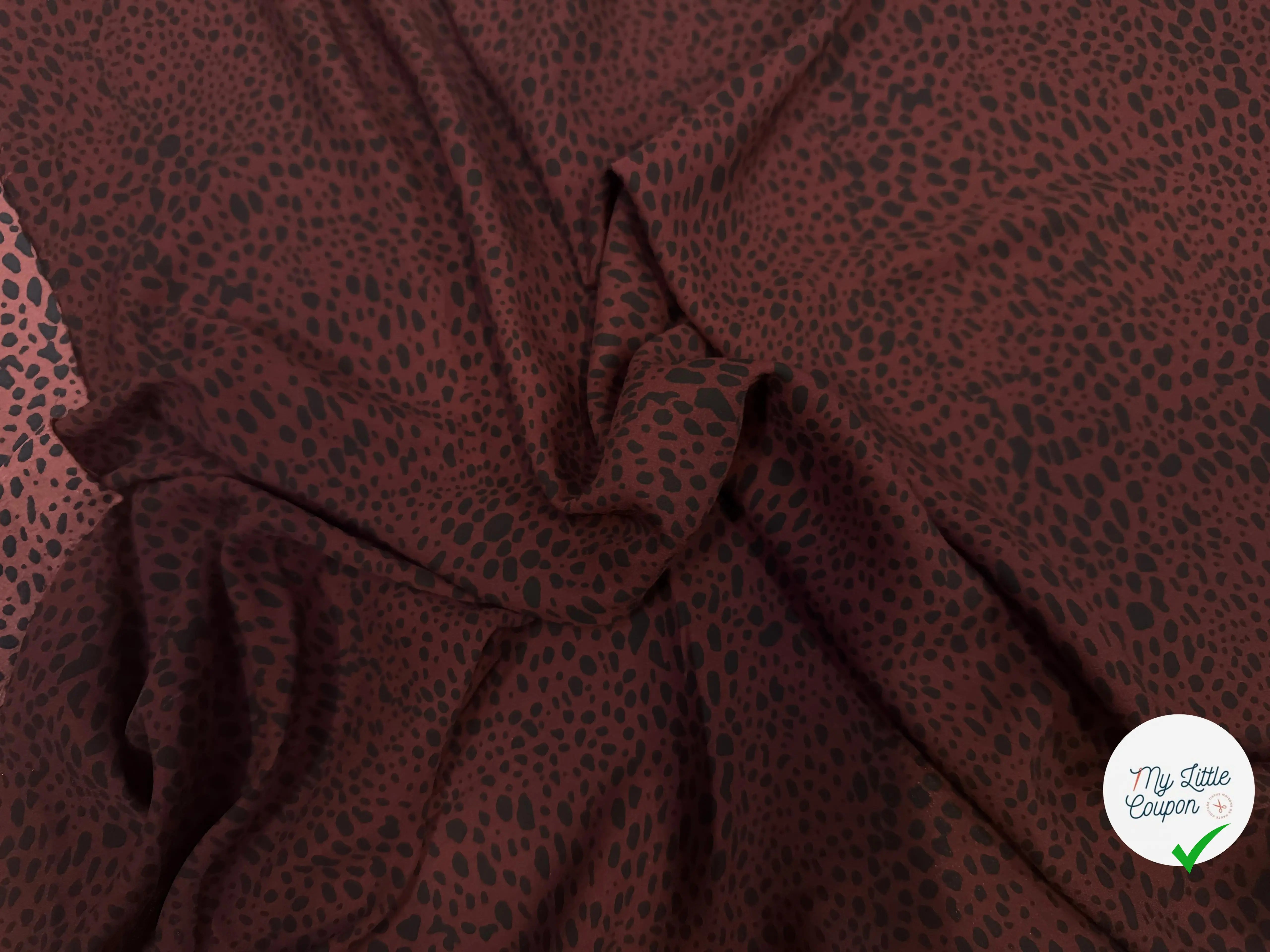 WOOLPEACH TACHE NOIR FOND BORDEAUX - My Little Coupon