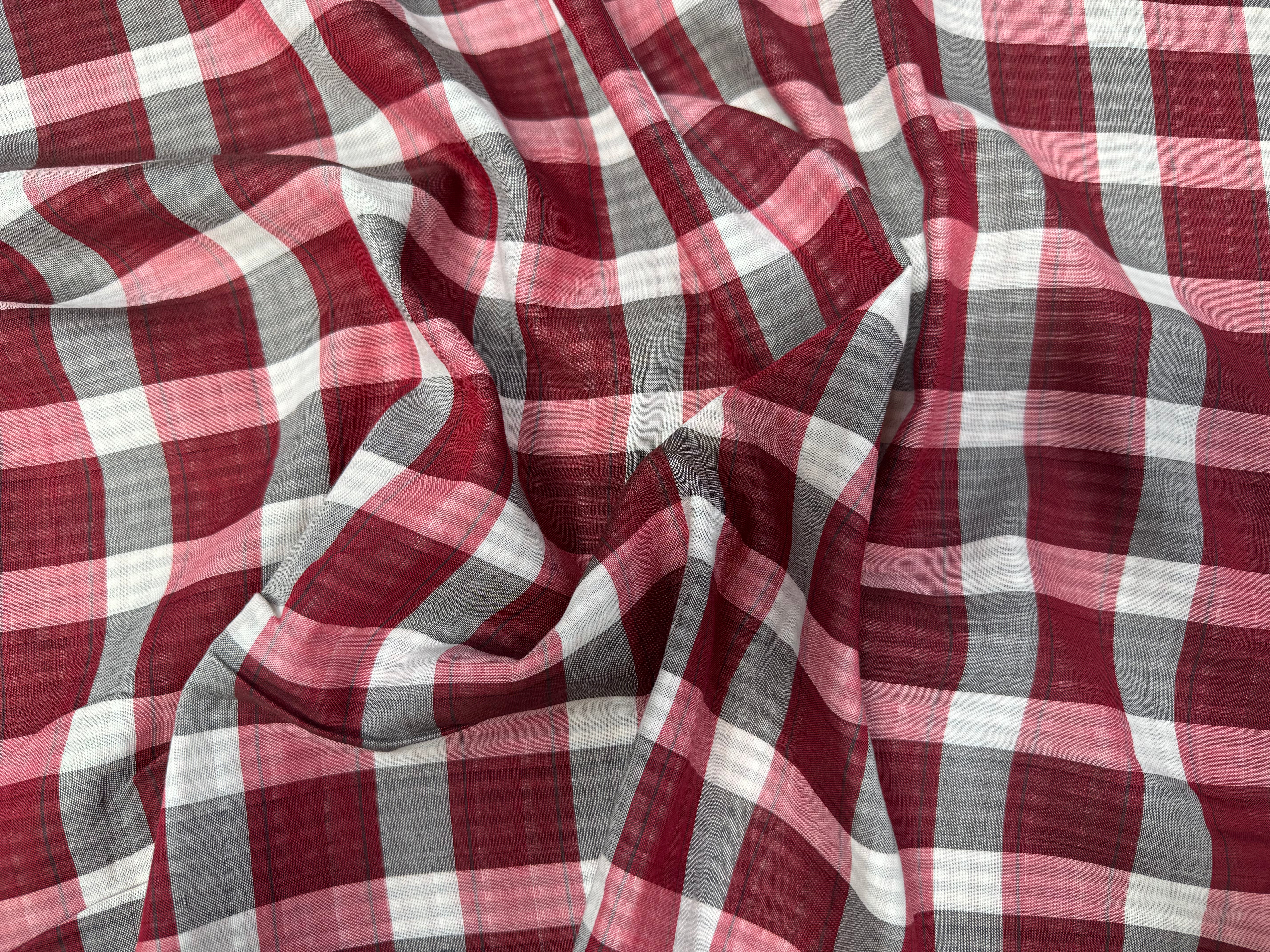 COTON LEGER DOUBLE FACE PETITET GRANDS CARREAUX - My Little Coupon