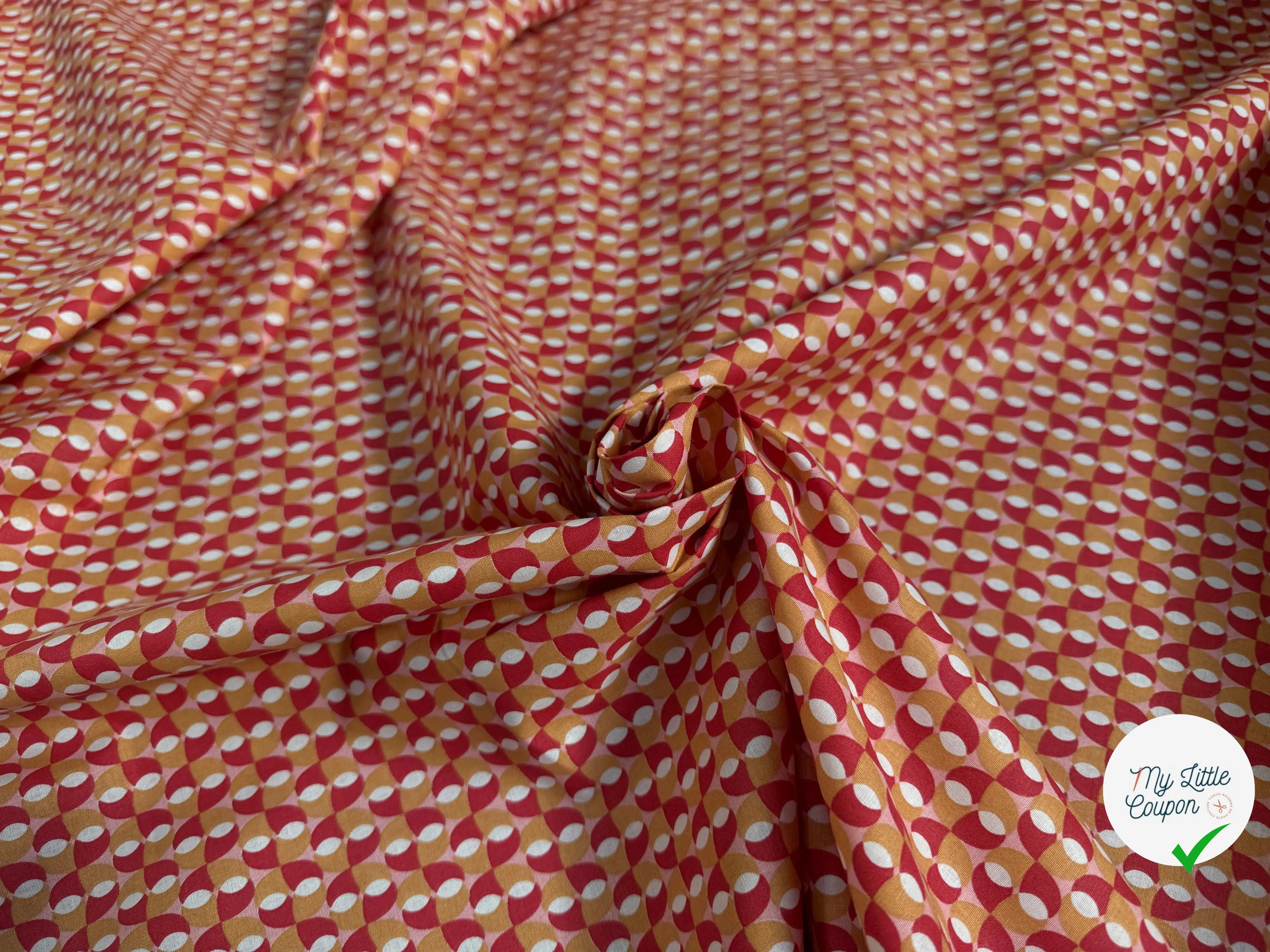 COTONNADE BOHAZIA OCRE/ROSE 4B D4 150 - My Little Coupon