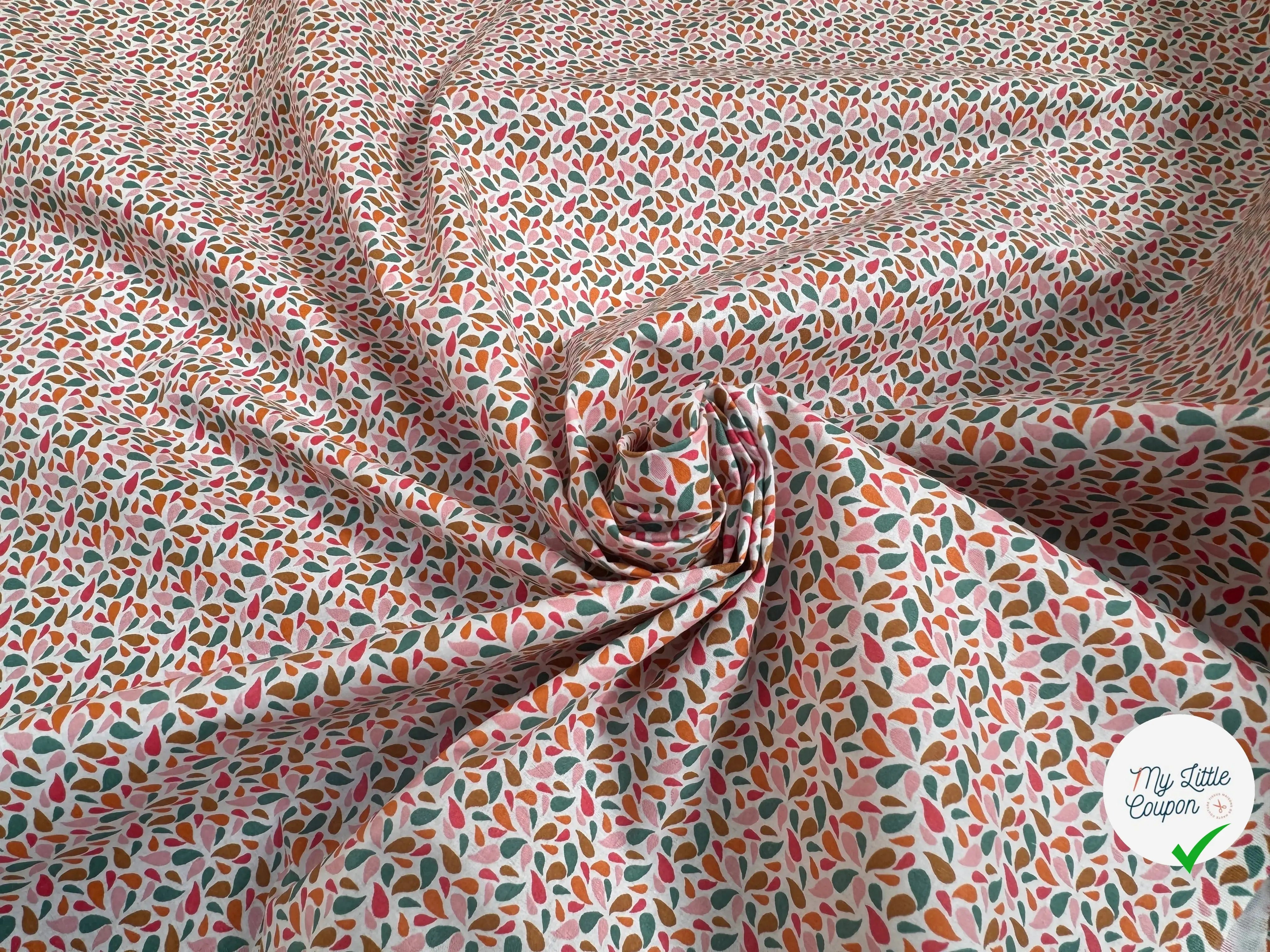 COTONNADE OTMA OCRE/ROSE 4B D2 150 - My Little Coupon