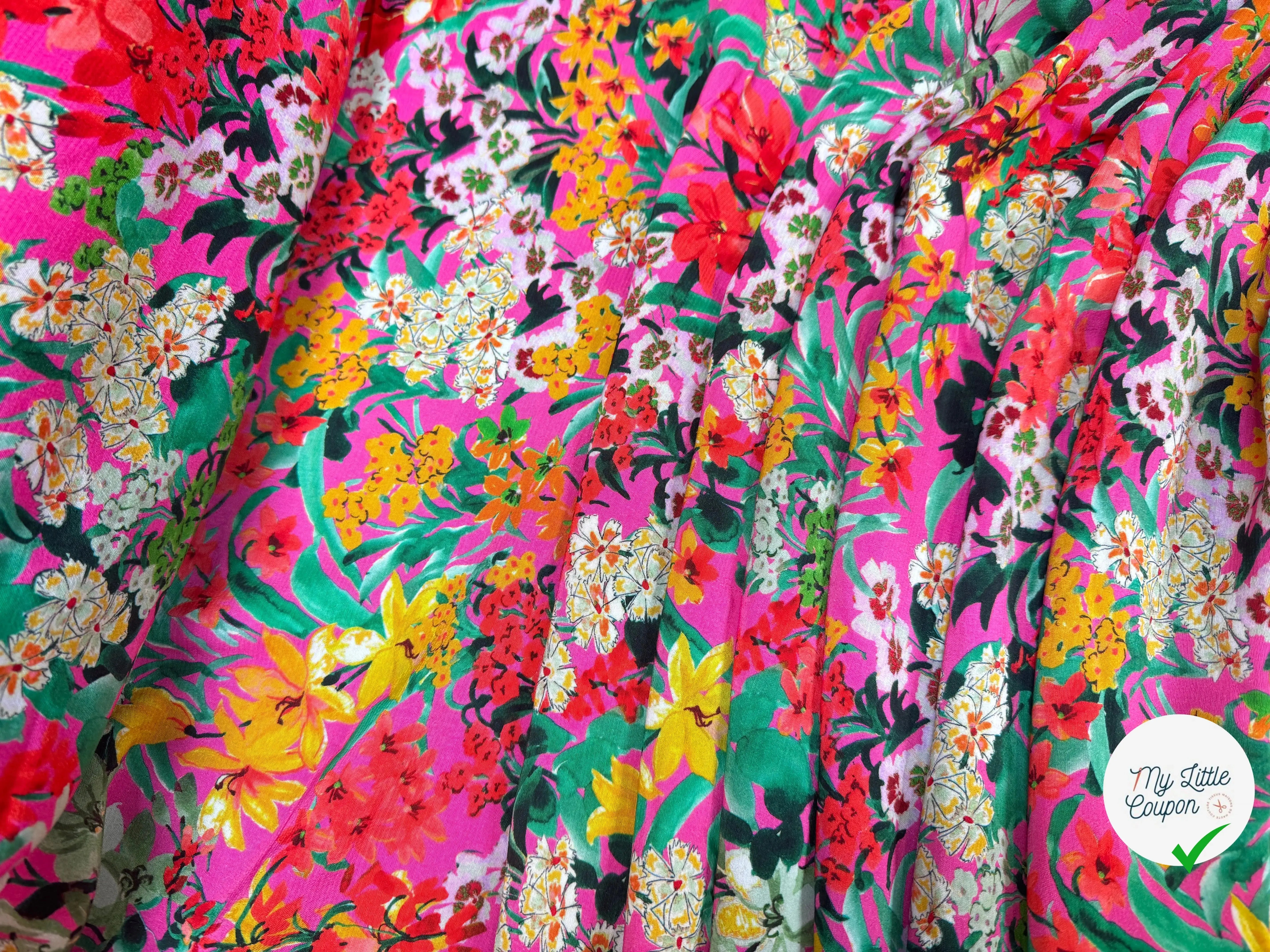 CREPE VISCOSE A FLEURS - My Little Coupon
