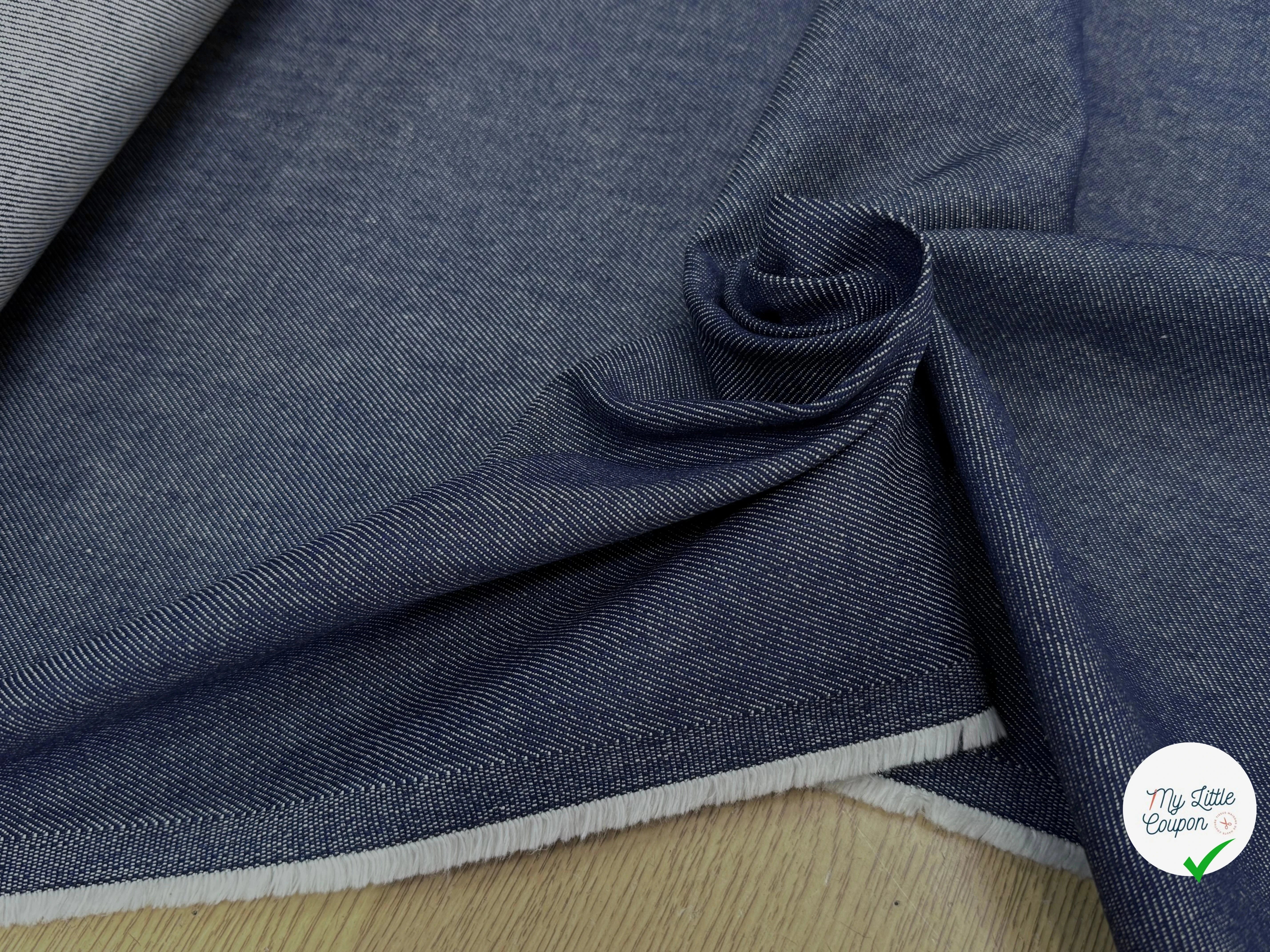 DENIM COTON INDIGO QUALITE COUTURE STRETCH MADE IN FRANCE 🇫🇷 - My Little Coupon