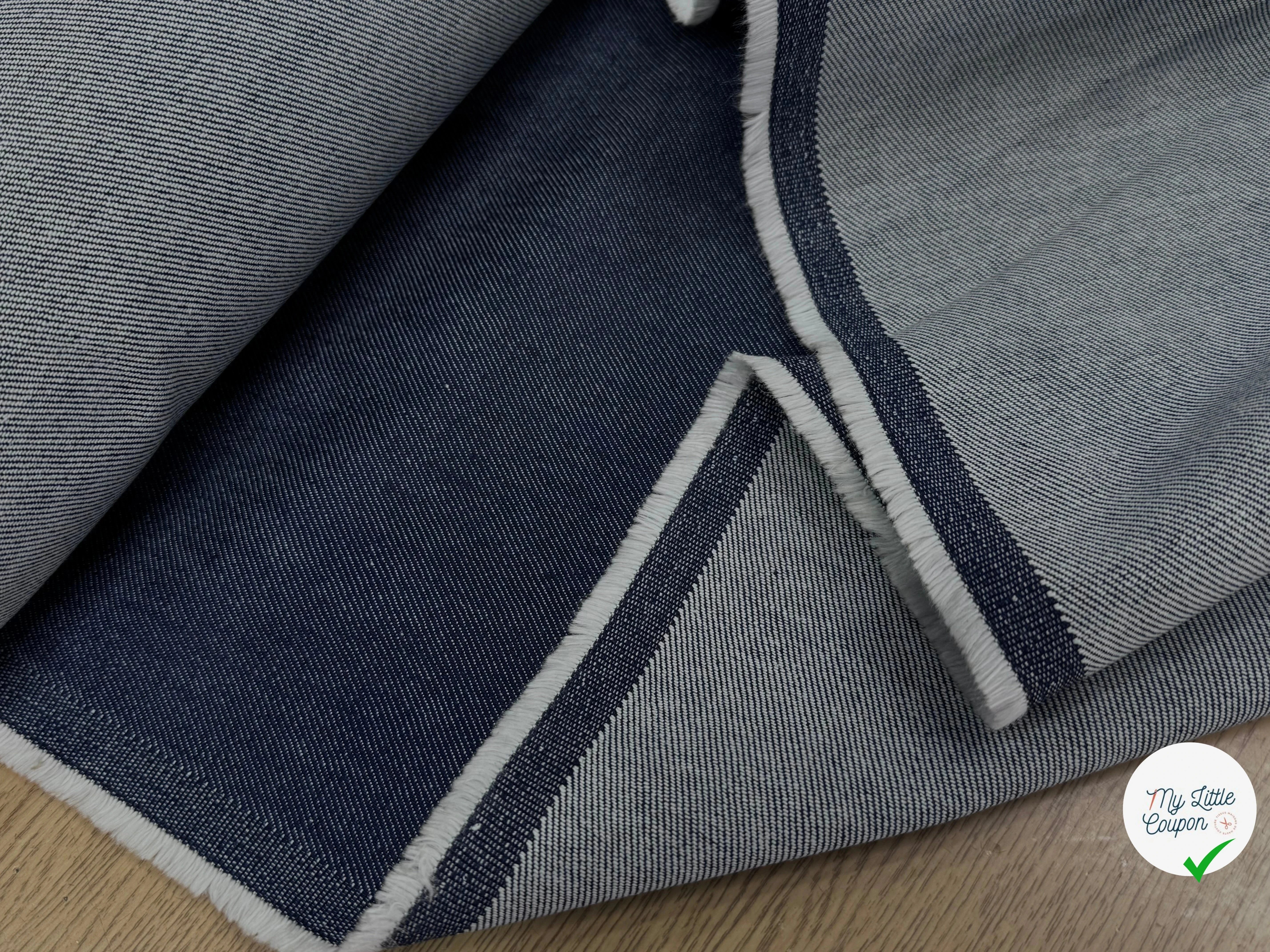 DENIM COTON INDIGO QUALITE COUTURE STRETCH MADE IN FRANCE 🇫🇷 - My Little Coupon