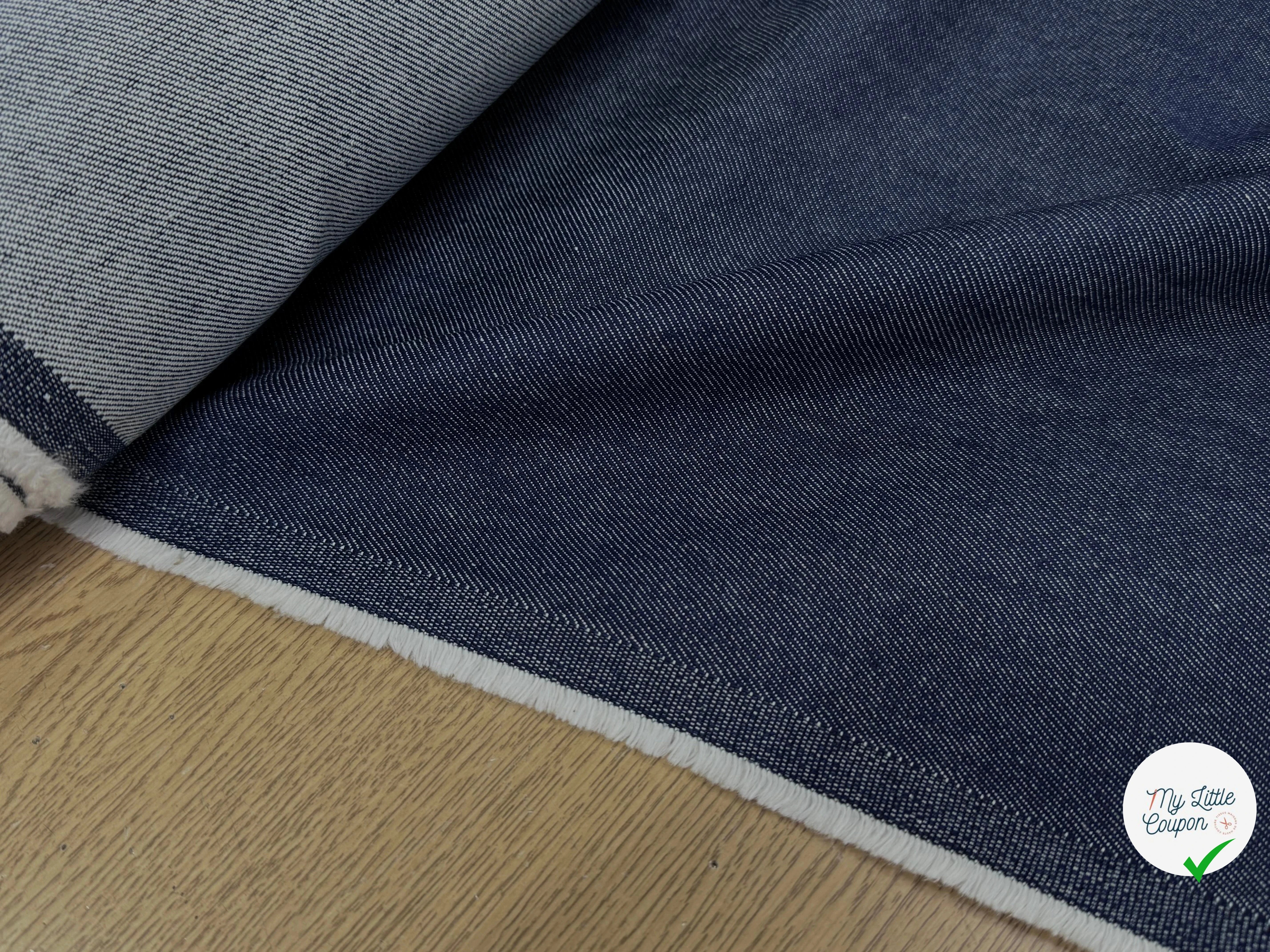 DENIM COTON INDIGO QUALITE COUTURE STRETCH MADE IN FRANCE 🇫🇷 - My Little Coupon