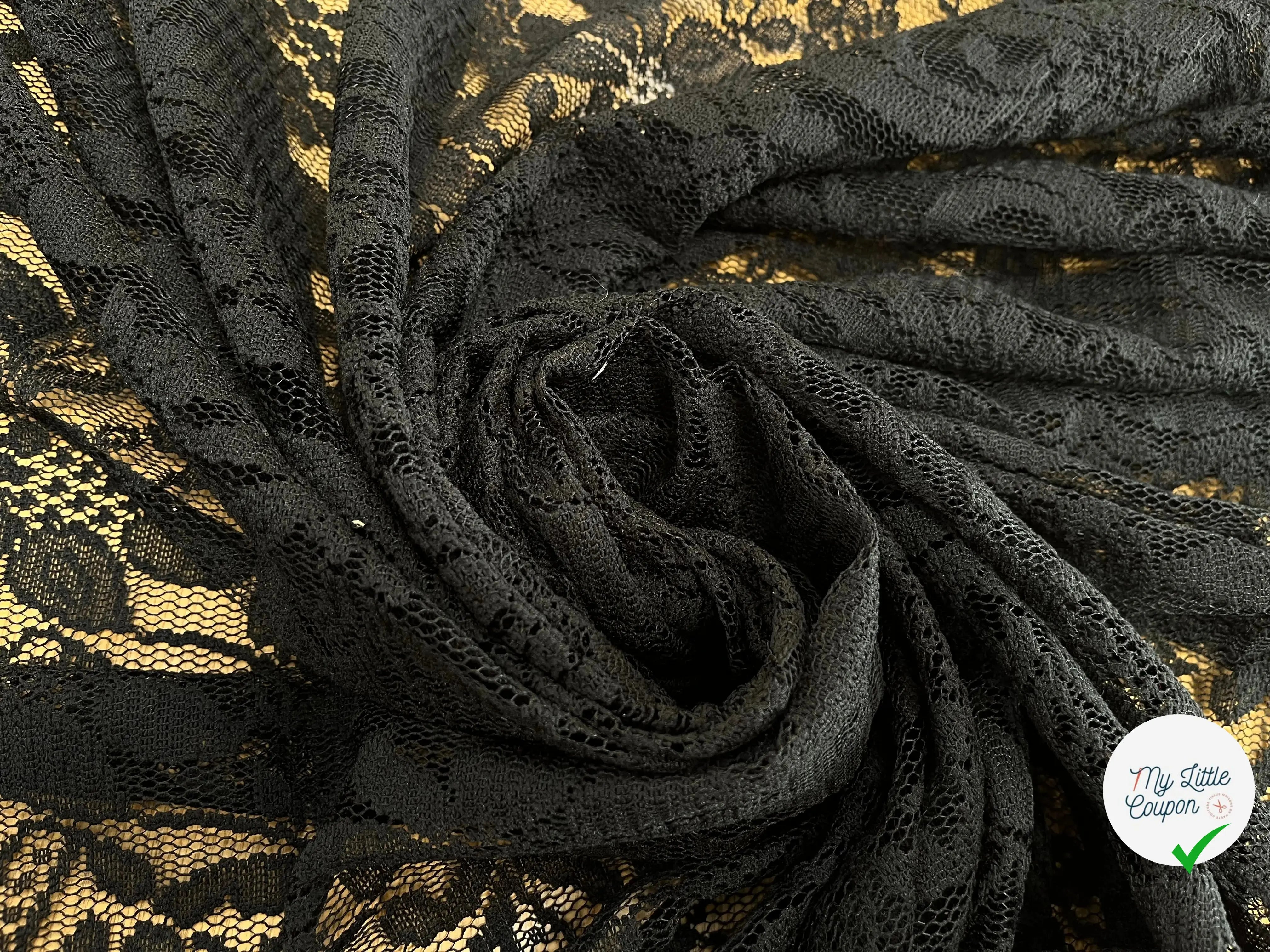 DENTELLE STRETCH UNI NOIR - My Little Coupon