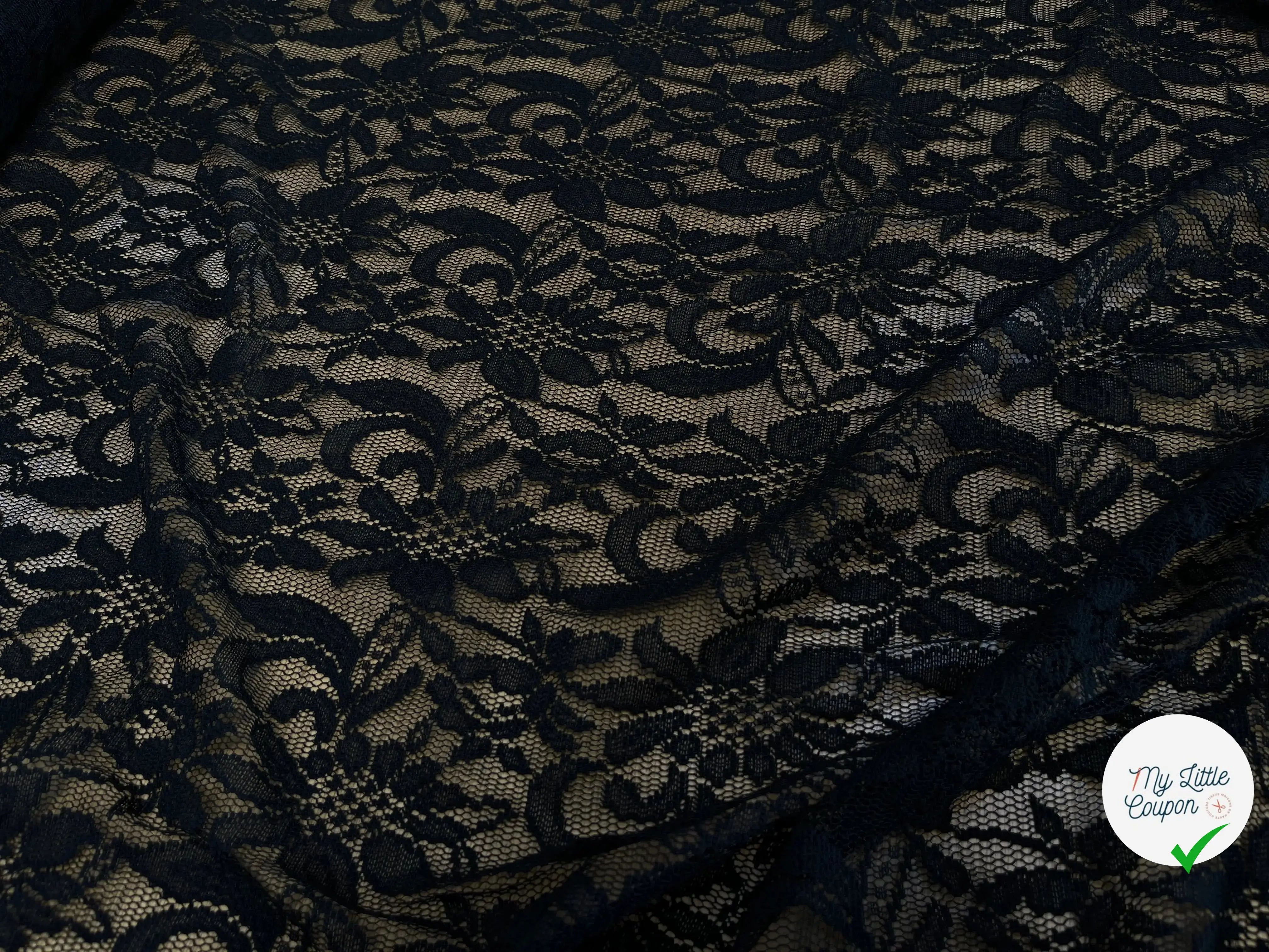 DENTELLE STRETCH UNI NOIR - My Little Coupon