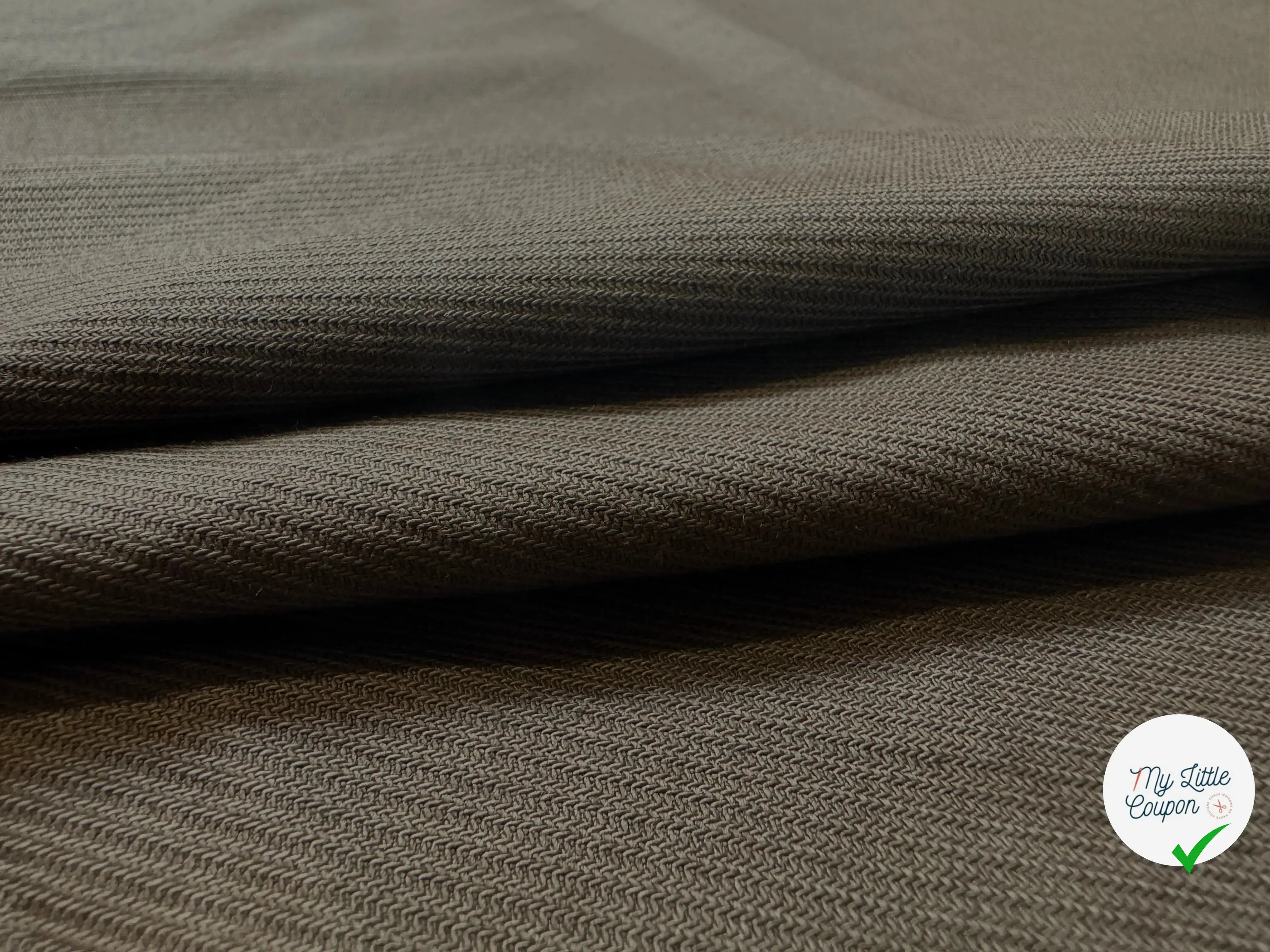 GABARDINE COTON STRETCH VERT OLIVE - My Little Coupon