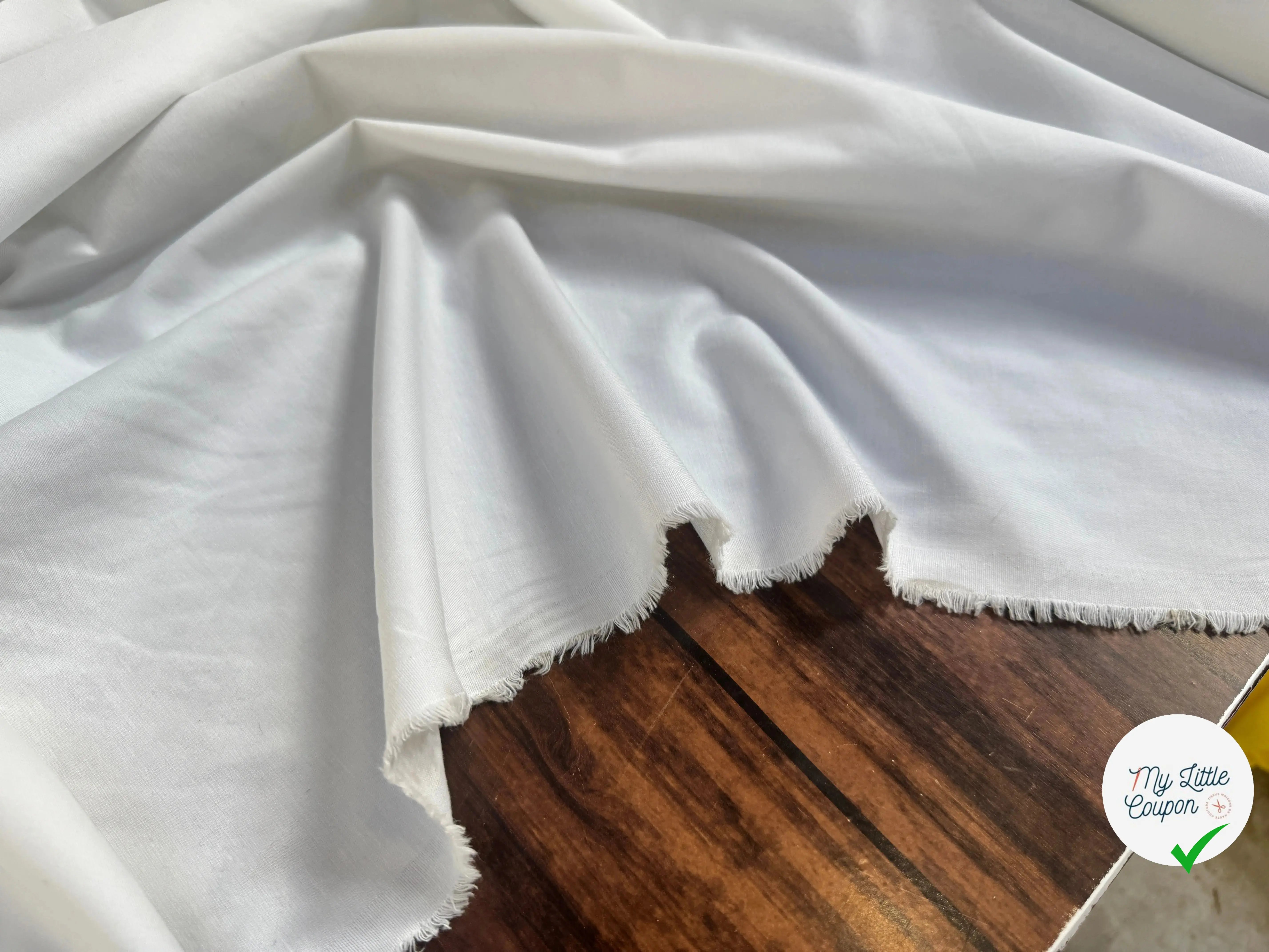 GABARDINE DE COTON BLANC - My Little Coupon